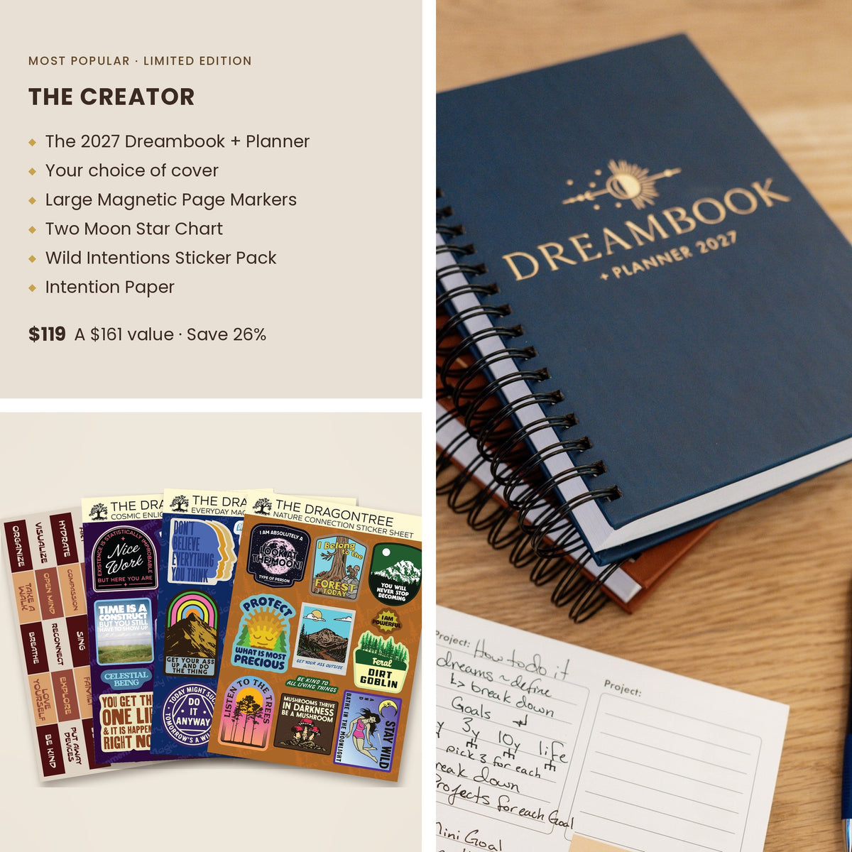 2027 Dreambook + Planner Bundle: The Creator