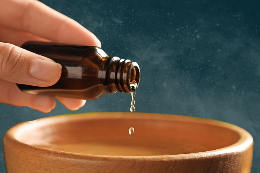 Essential oils in a bowl