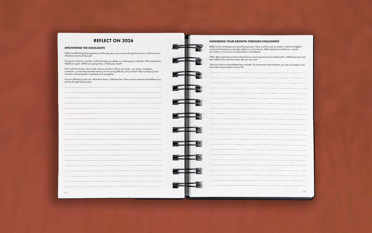 The yearly reflection pages in the Dreambook