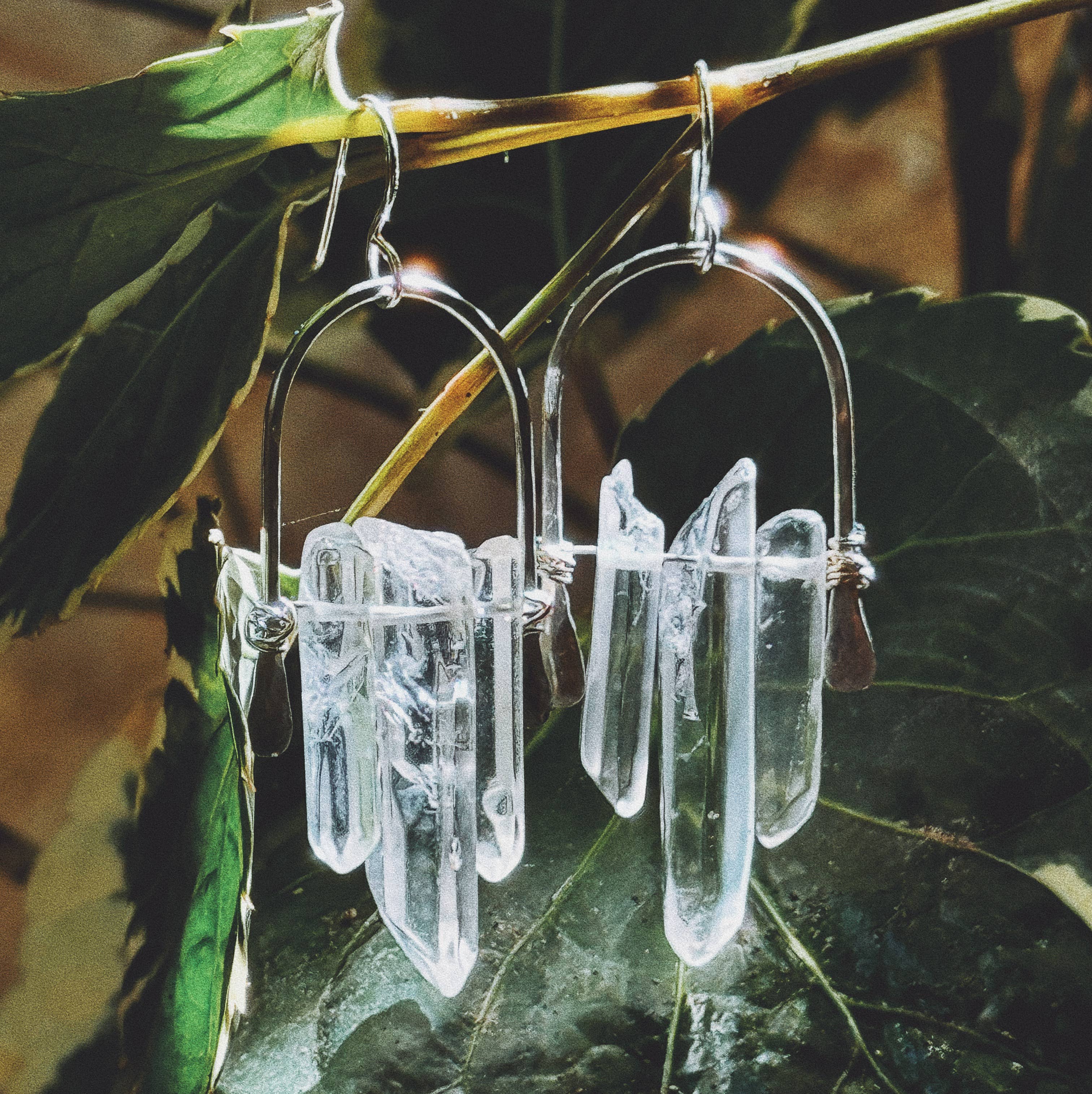 Handmade Fallen Crystal Earrings