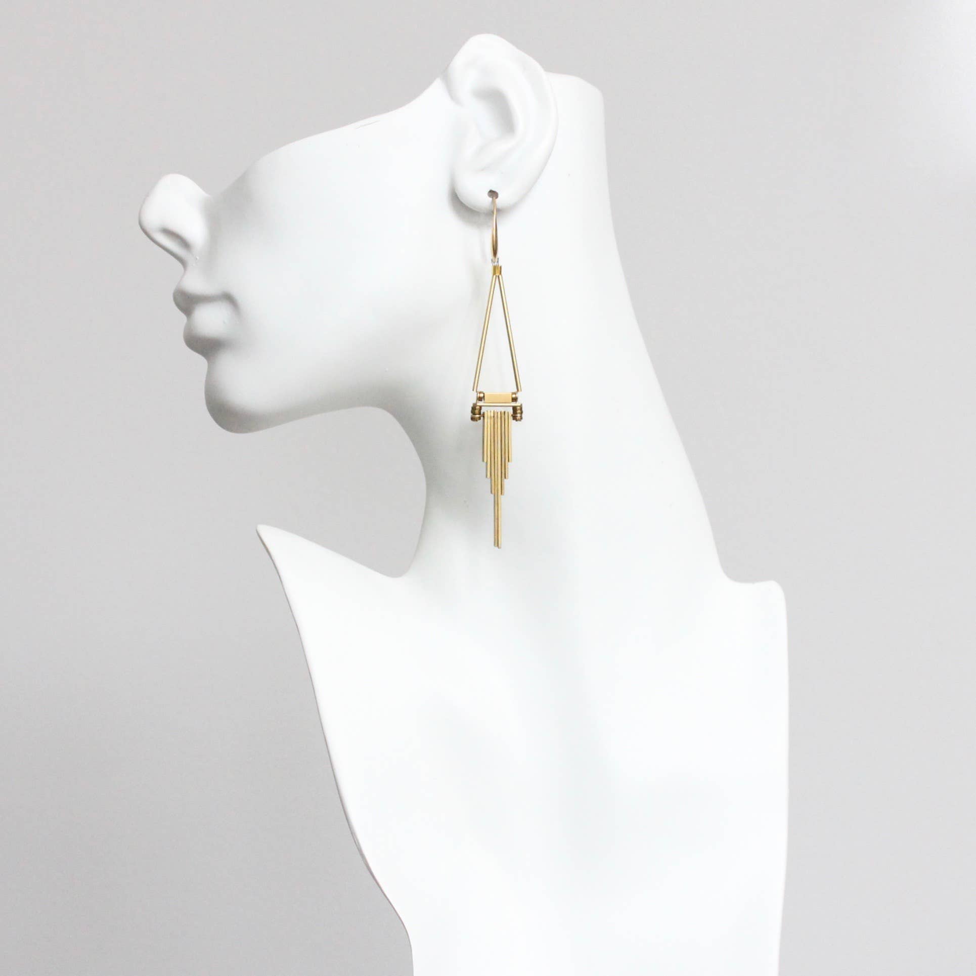 Geometric Brass Earrings