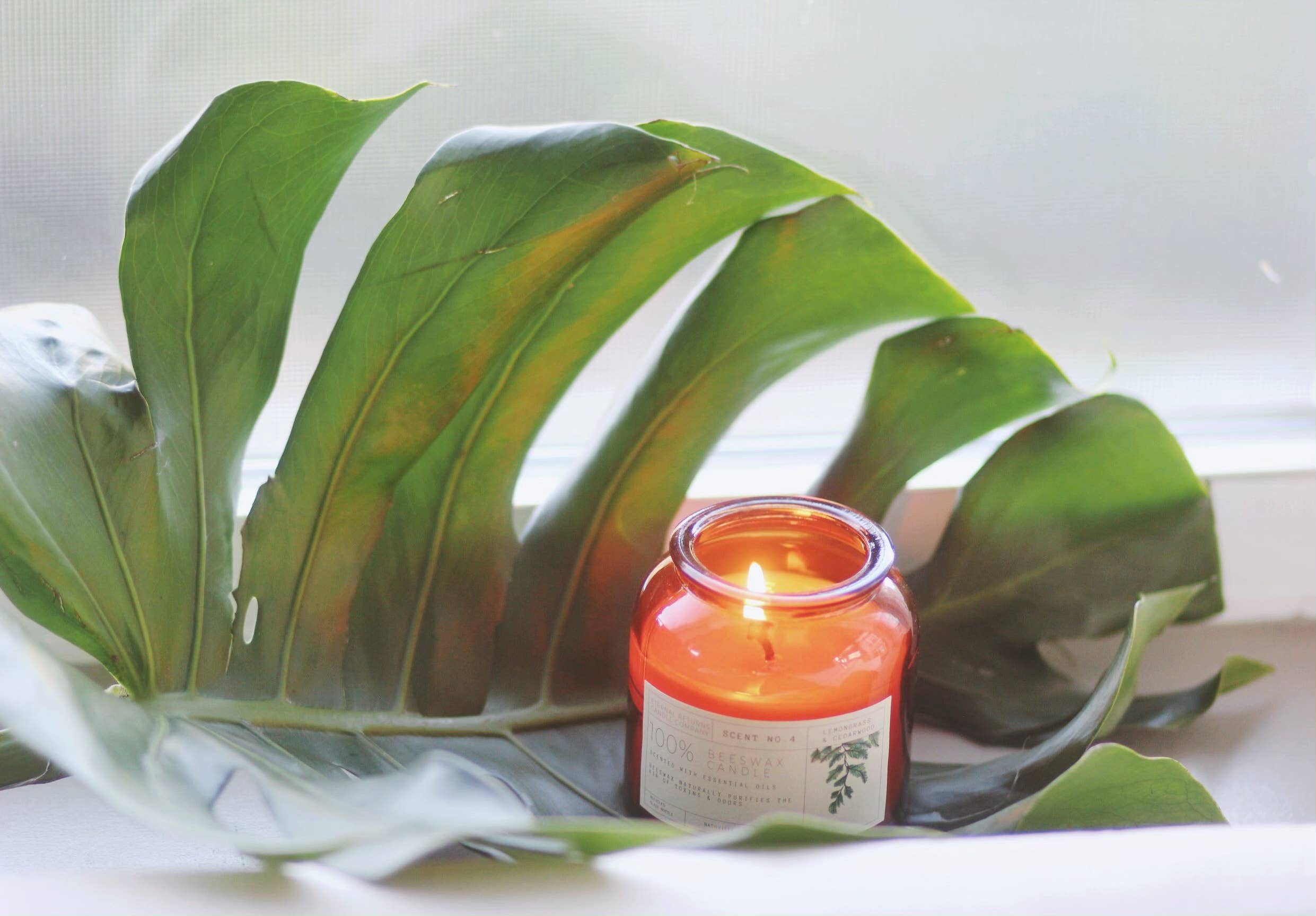 Beeswax Candle: Lemongrass + Cedarwood