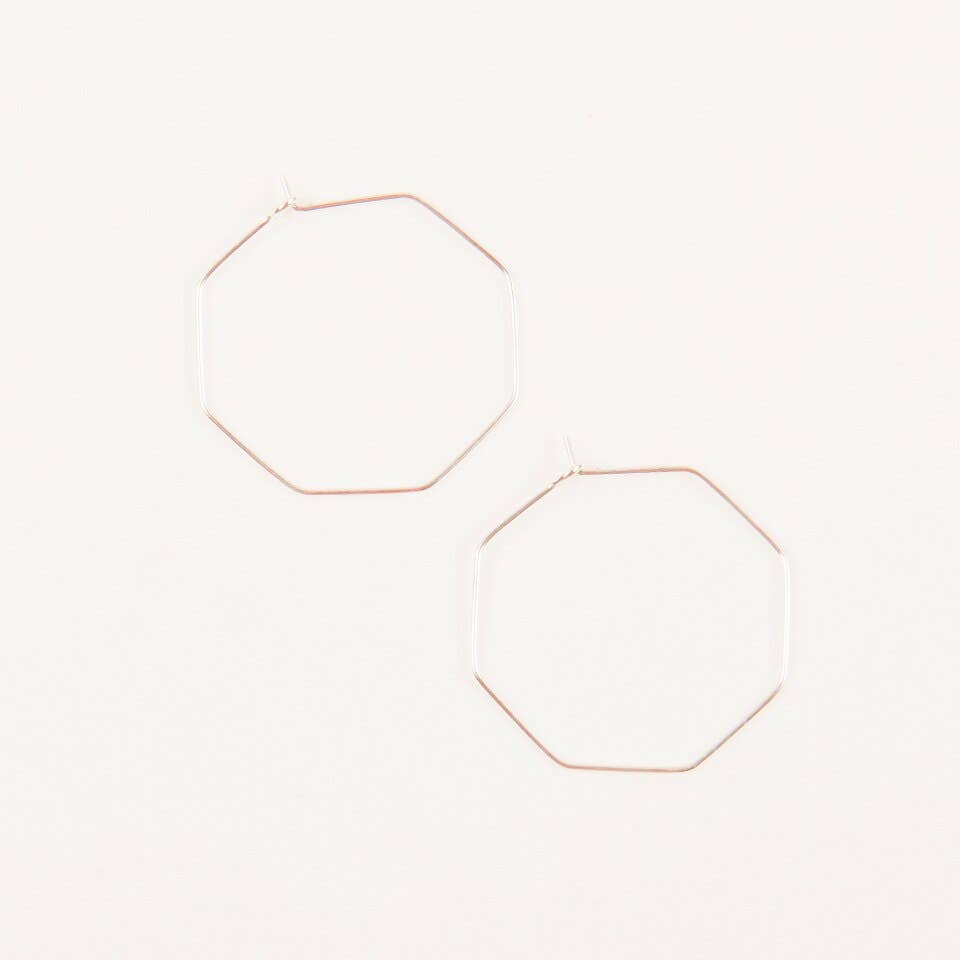 Small Hex Hoops