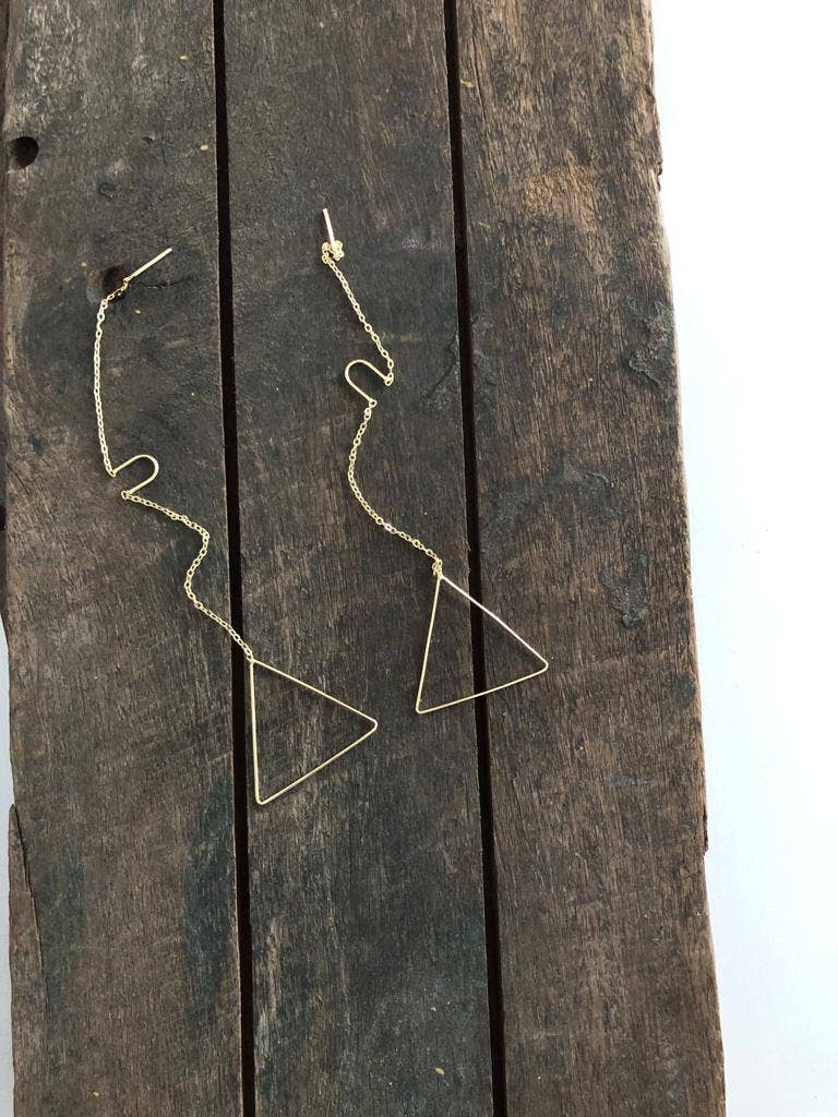 Geometric Threader Earrings