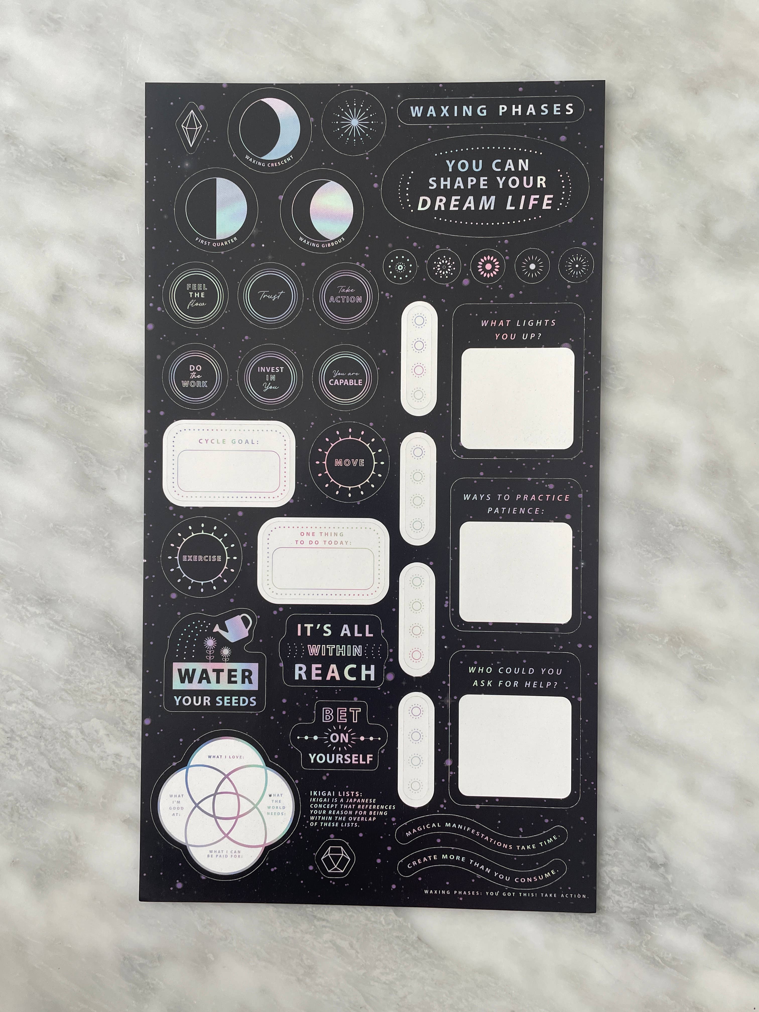 Planning with the Moon Sticker Set