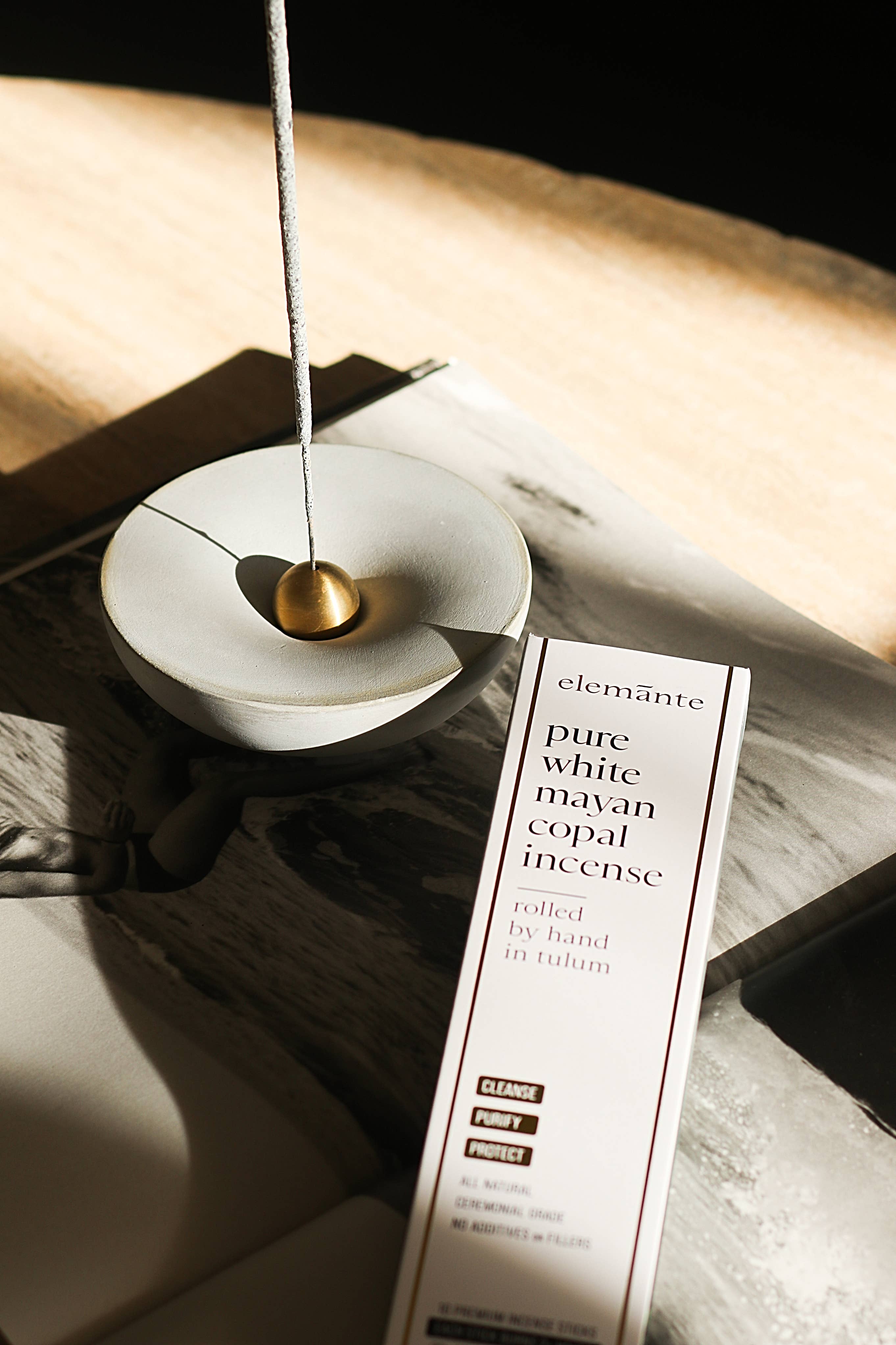 Pure White Copal Incense | Hand-Rolled in Tulum – 20h+ Burn