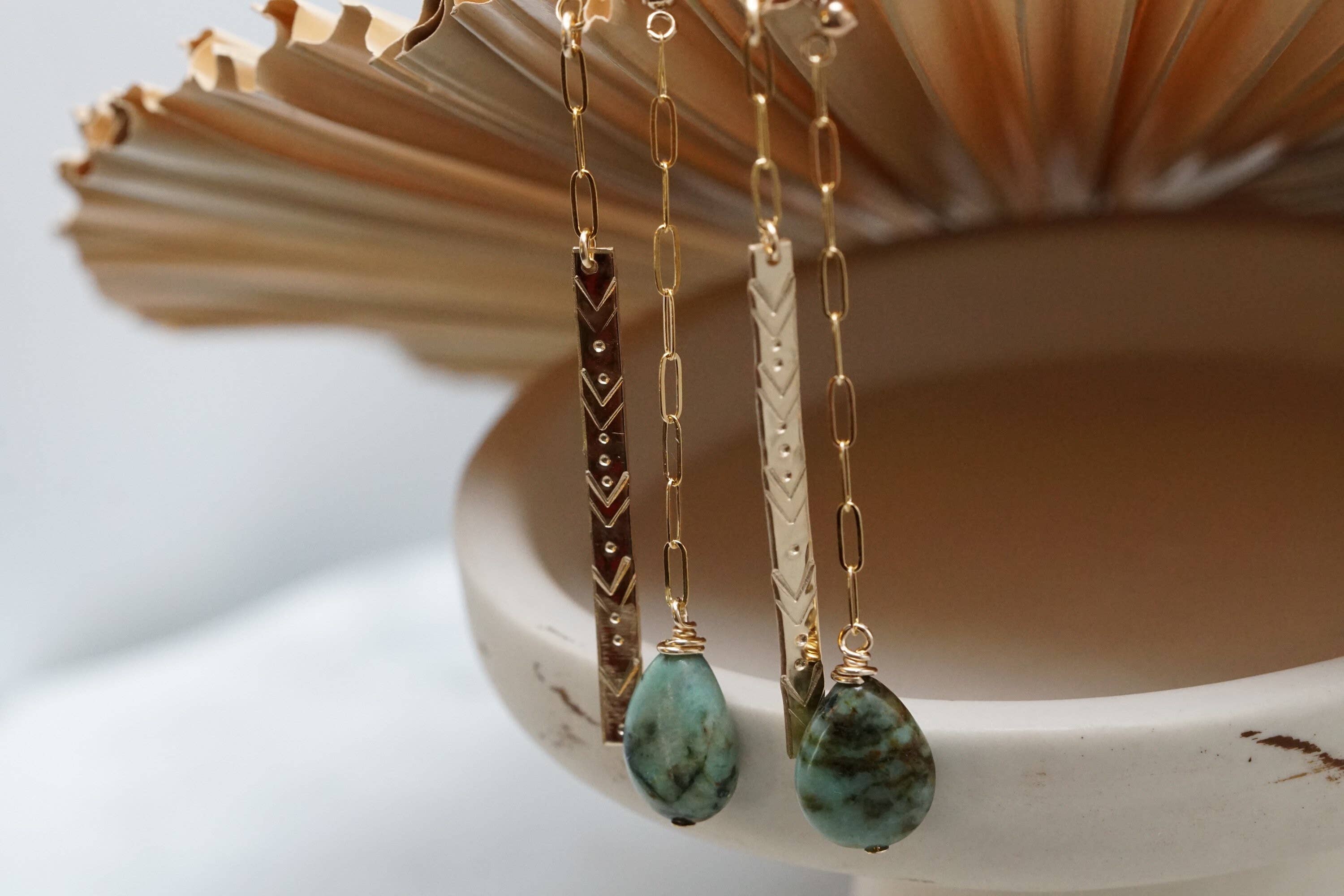 Vibe - Turquoise Dangle Posts