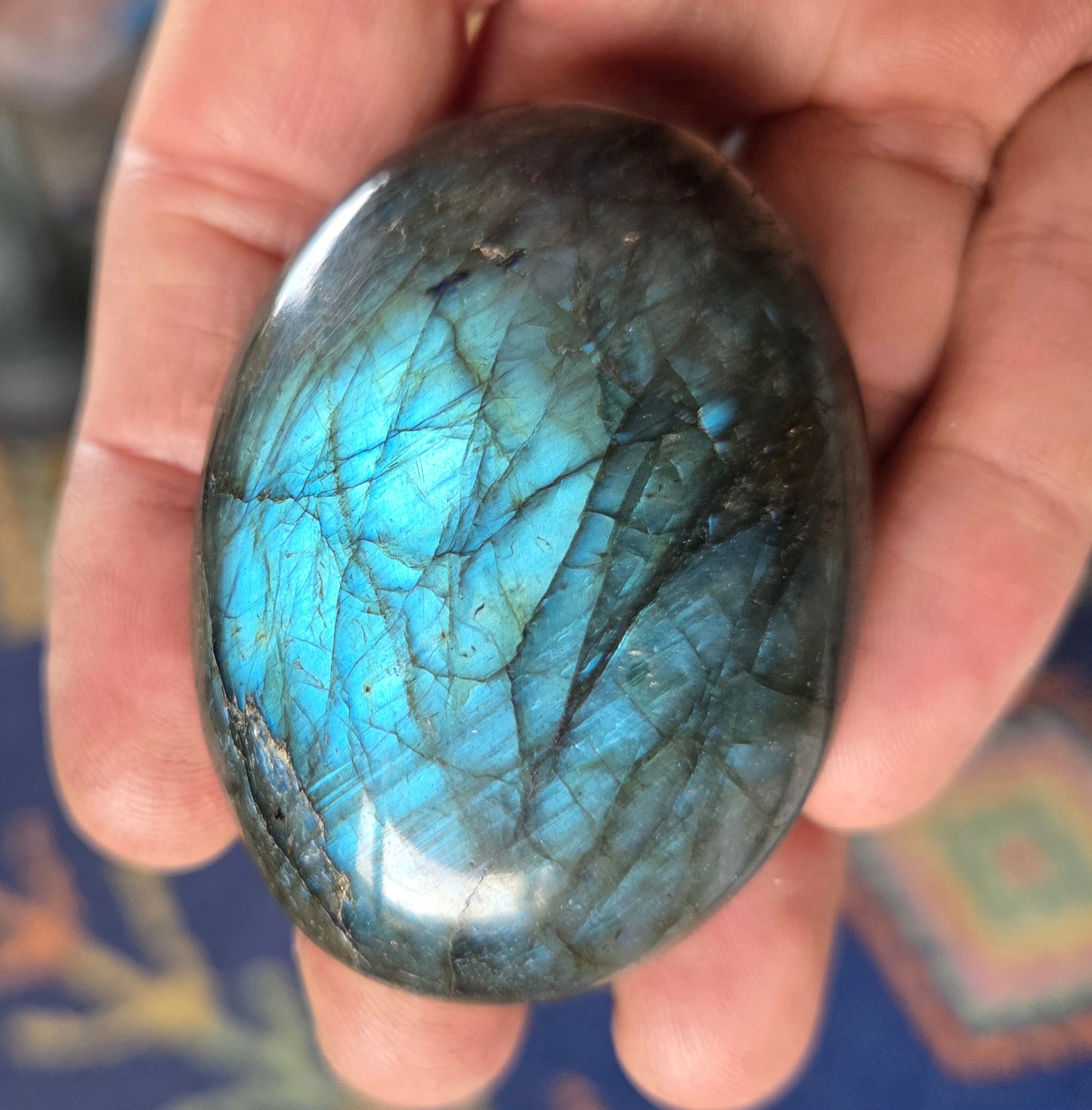 Labradorite Palm Stones - Large Size