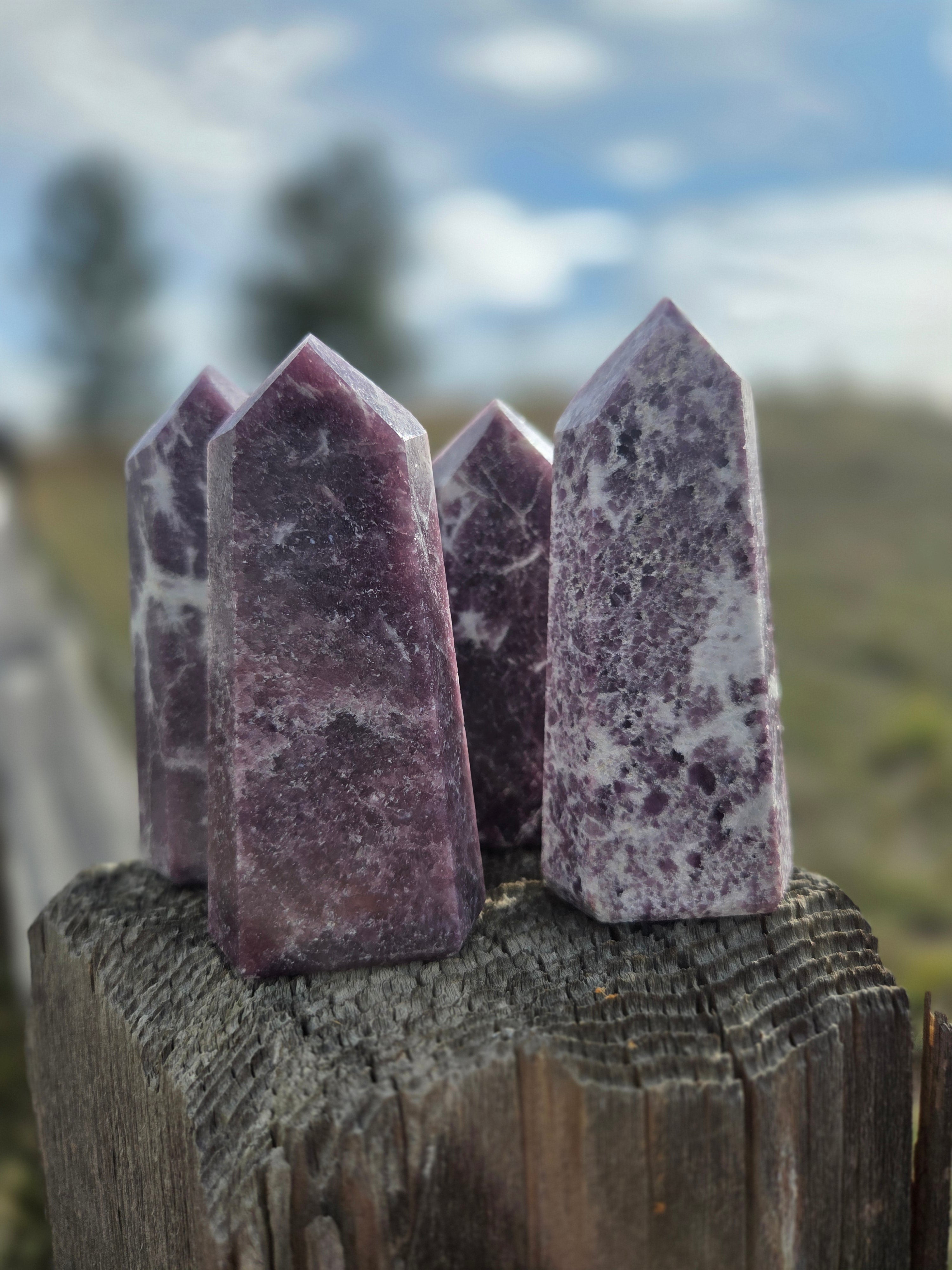Lepidolite tower