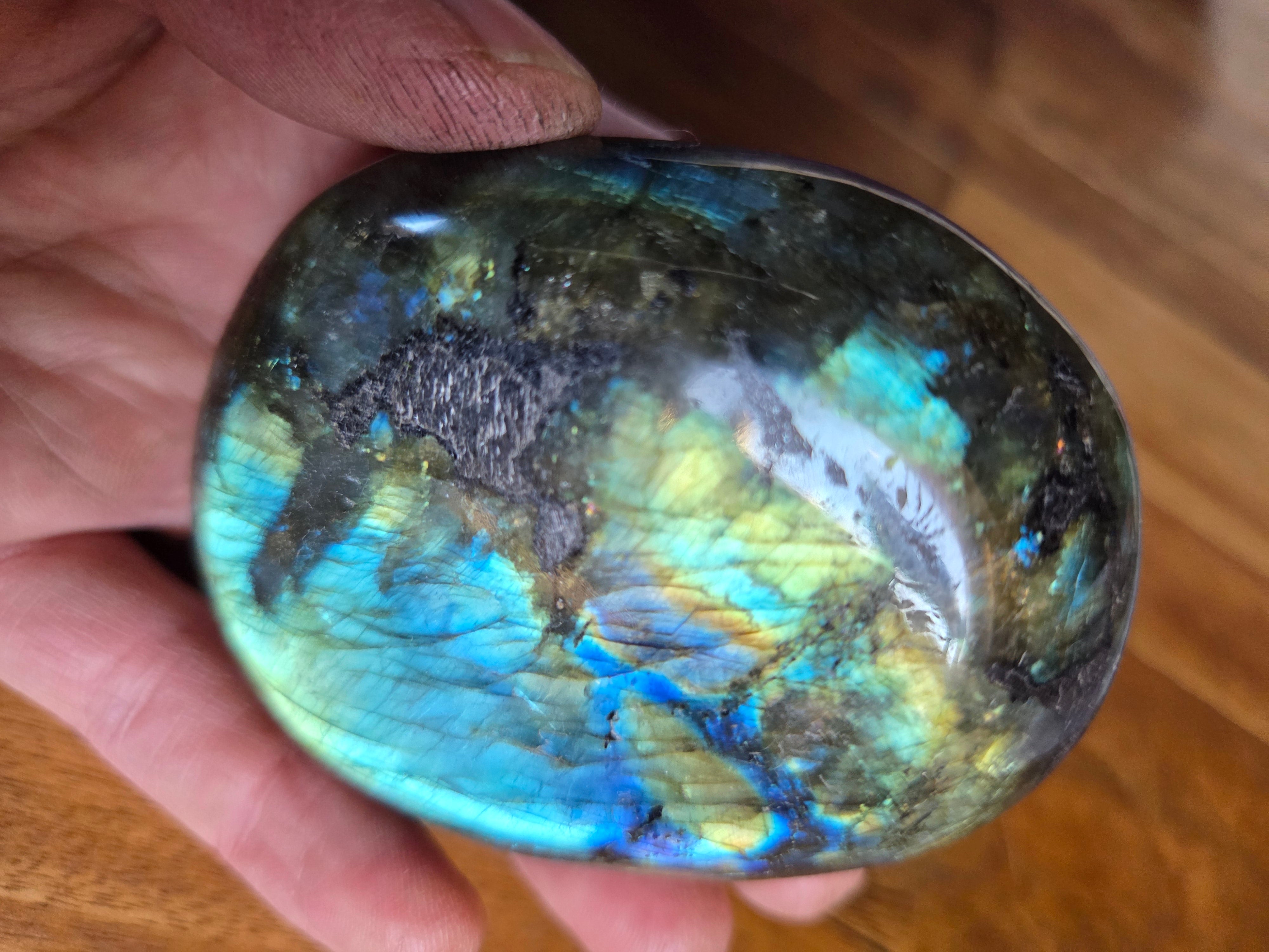 Labradorite Palm Stones - Large Size