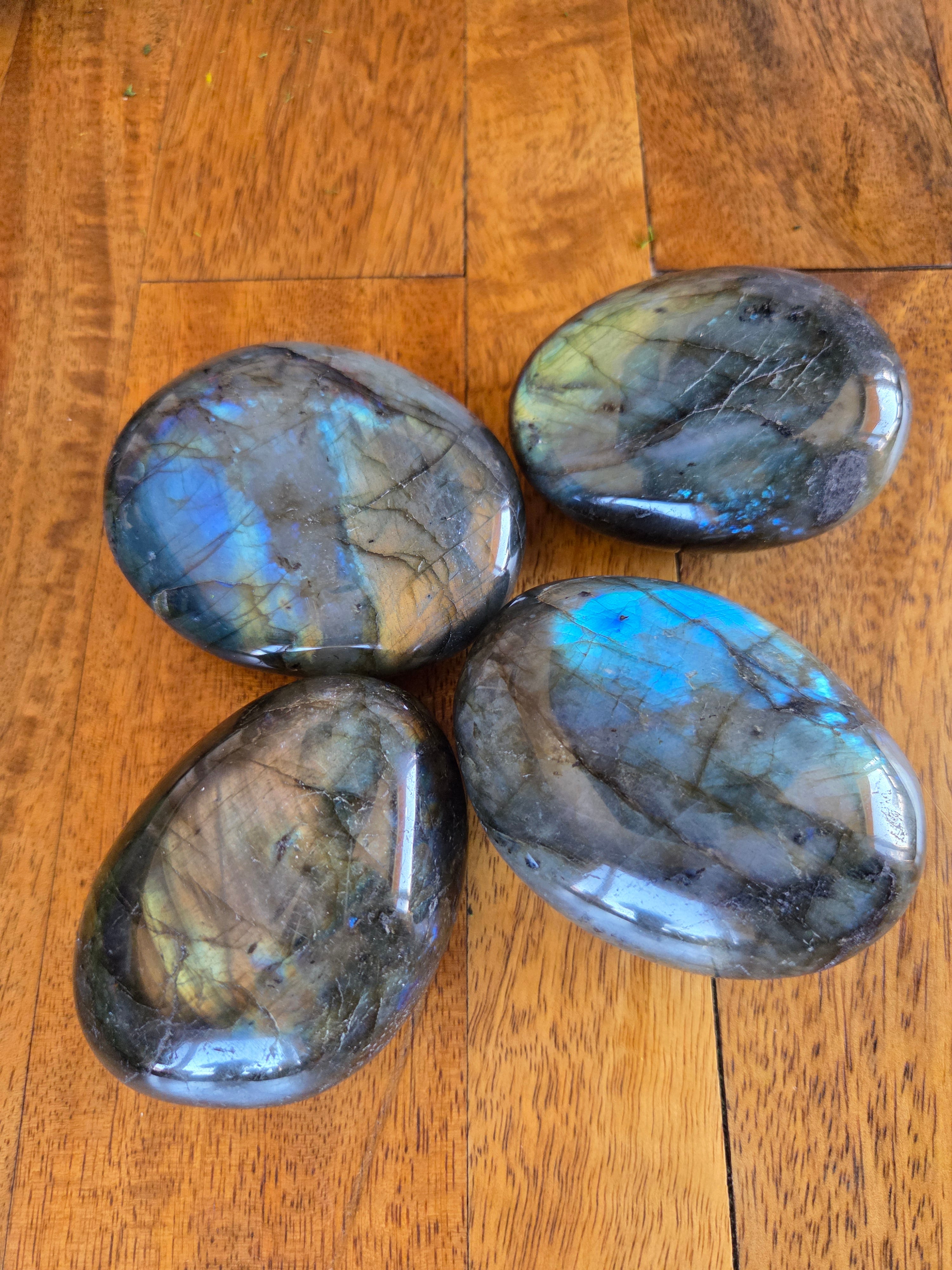 Labradorite Palm Stones - Large Size