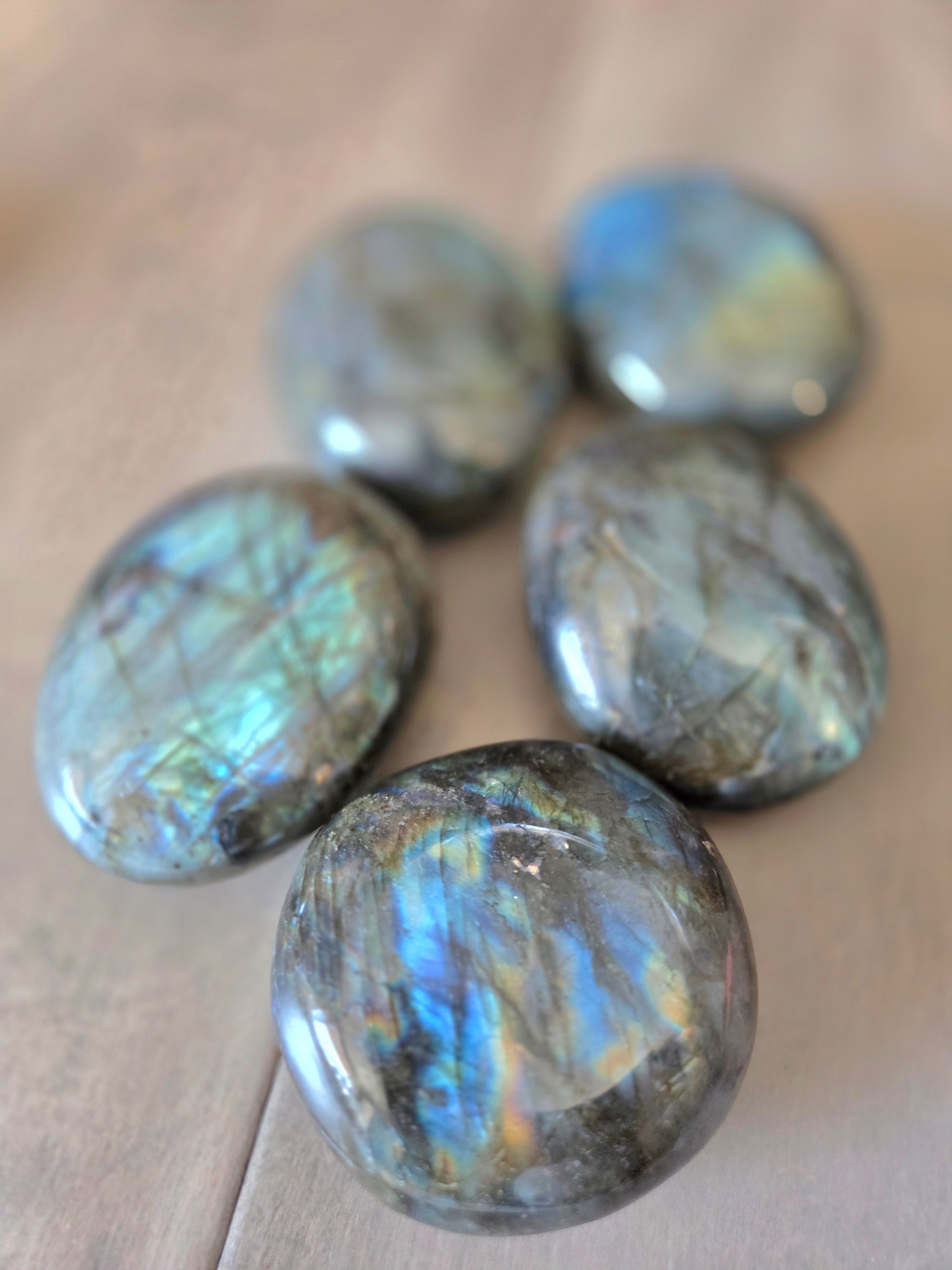 Labradorite Palm Stones - Smaller size
