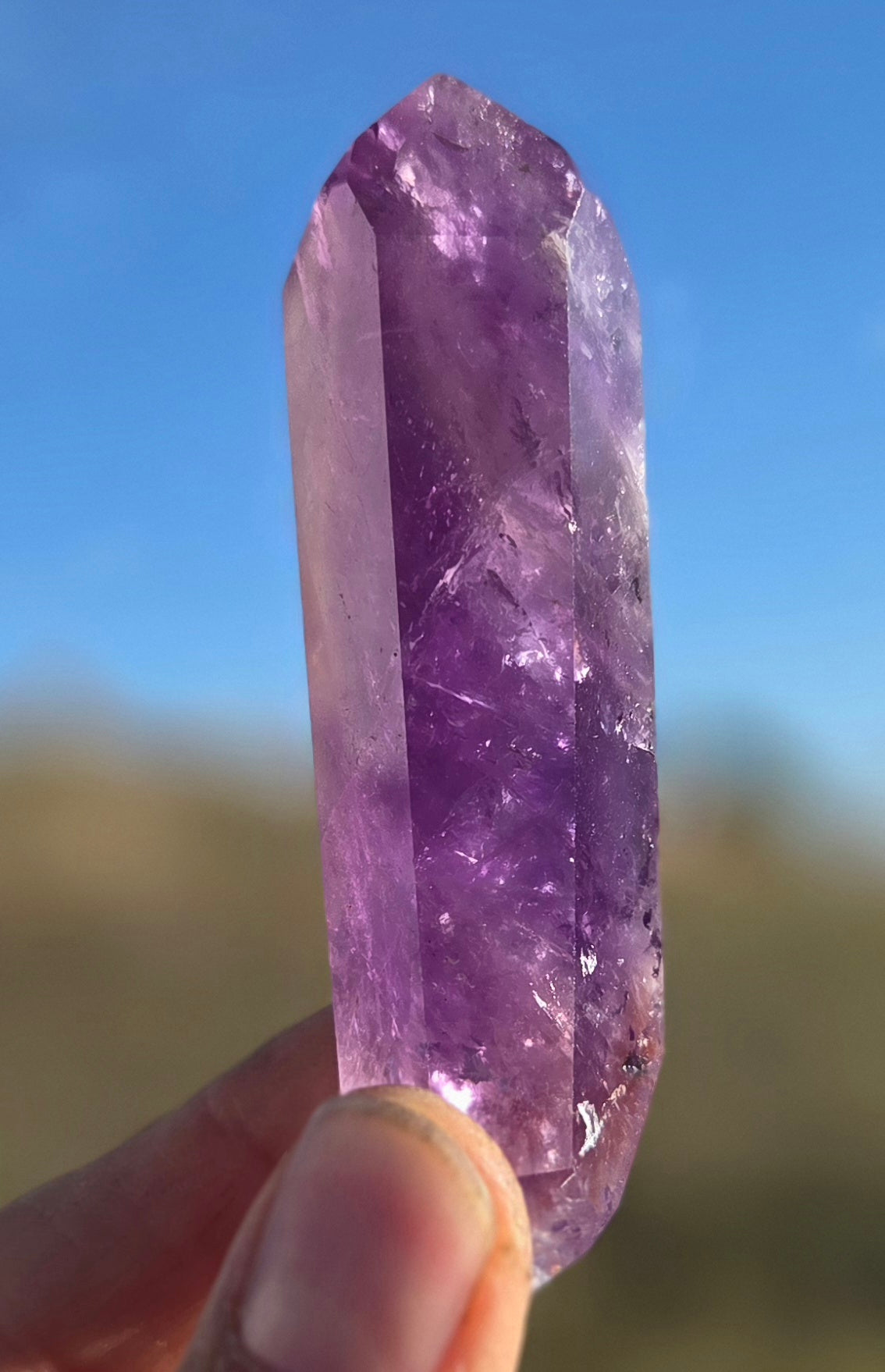 Amethyst- A-grade double terminated points - size A