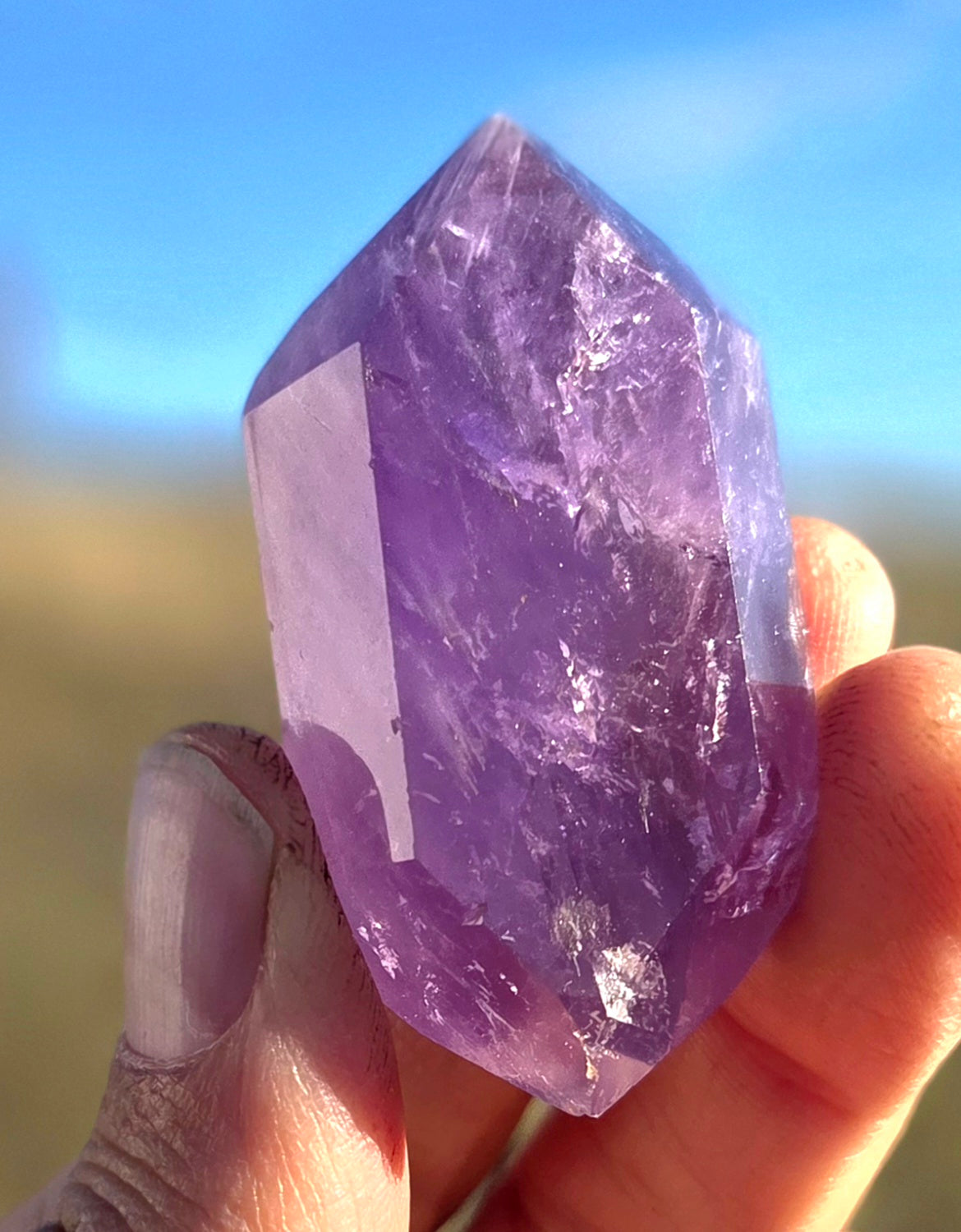 Amethyst- A-grade double terminated points - size A