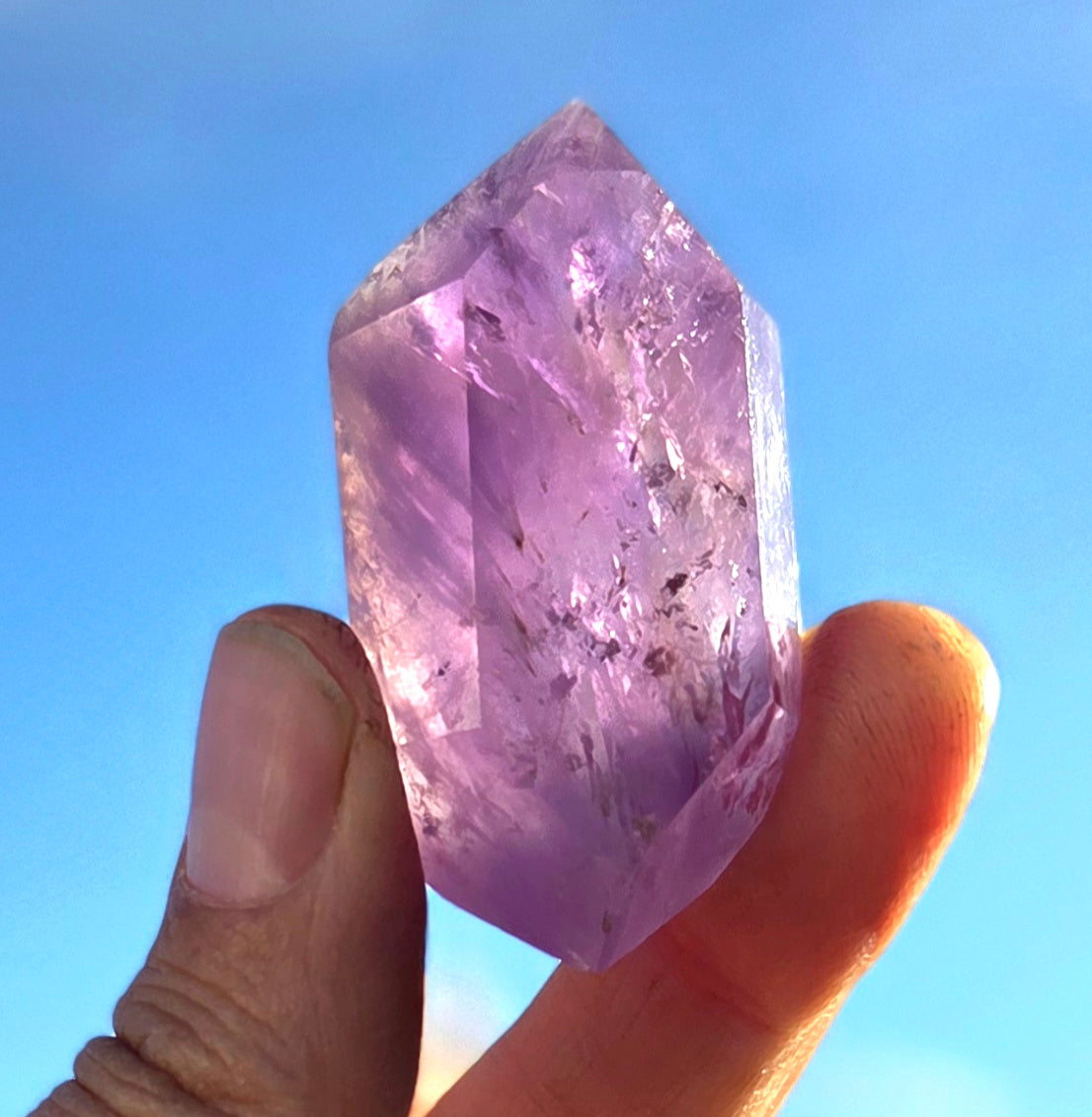 Amethyst- A-grade double terminated points - size A