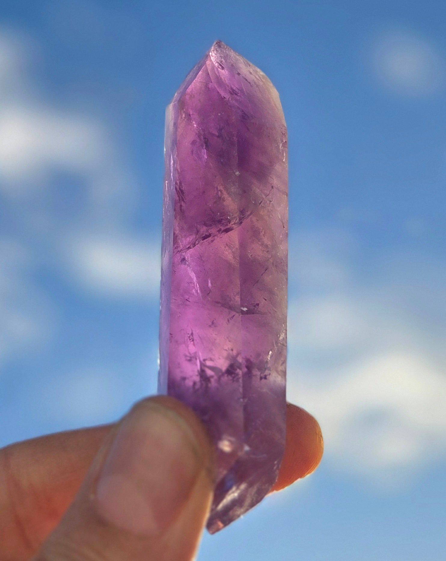 Amethyst- A-grade double terminated points - size A