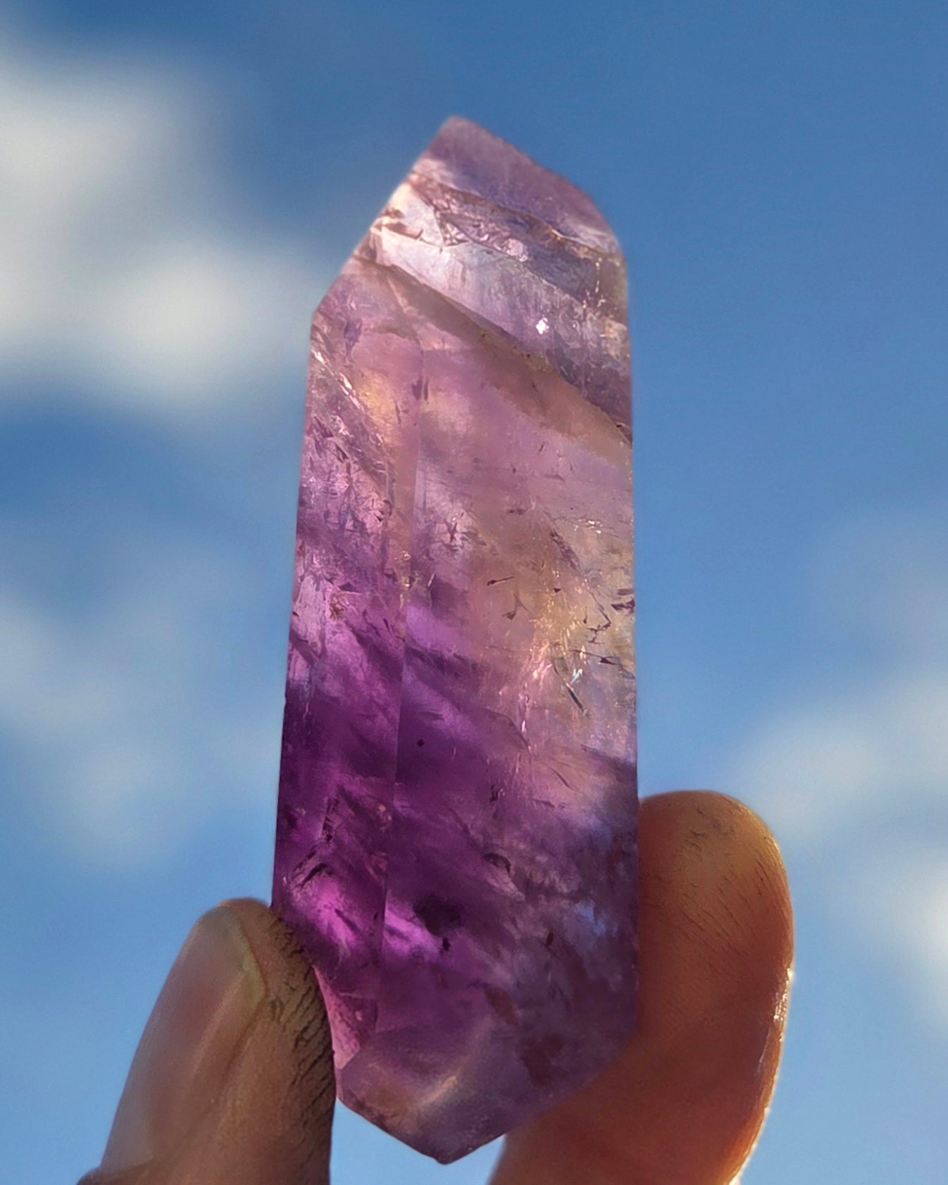 Amethyst- A-grade double terminated points - size A