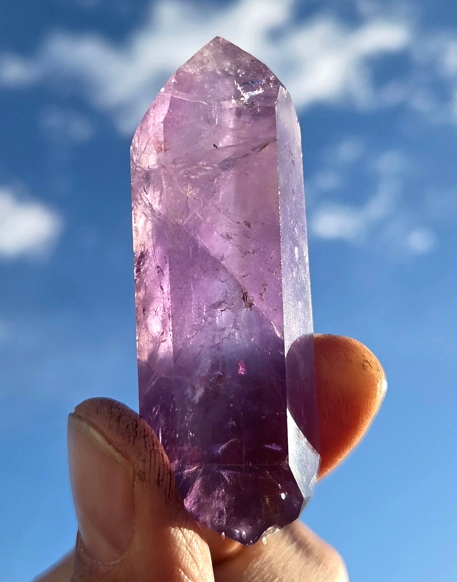 Amethyst- A-grade double terminated points - size A