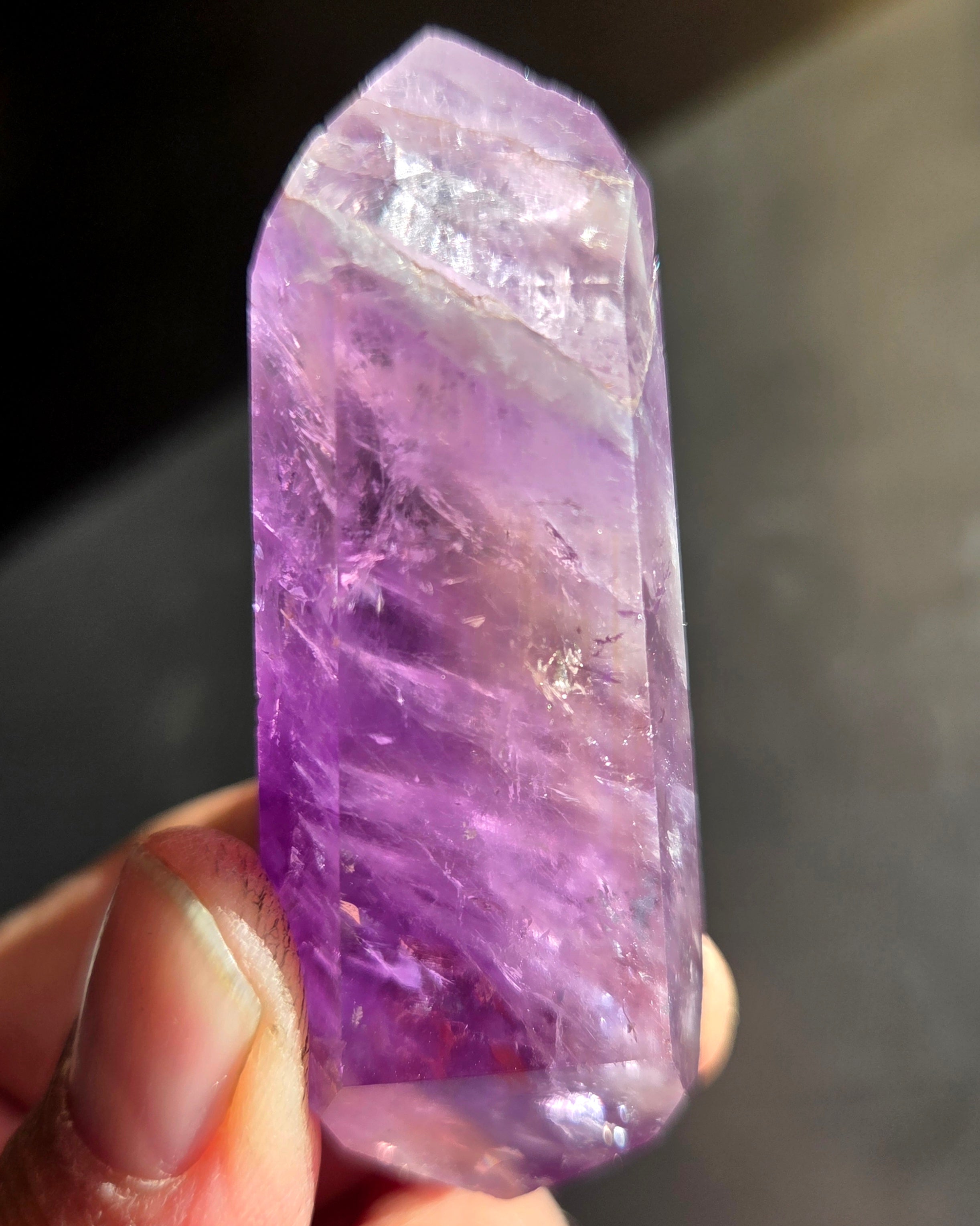 Amethyst- A-grade double terminated points - size A