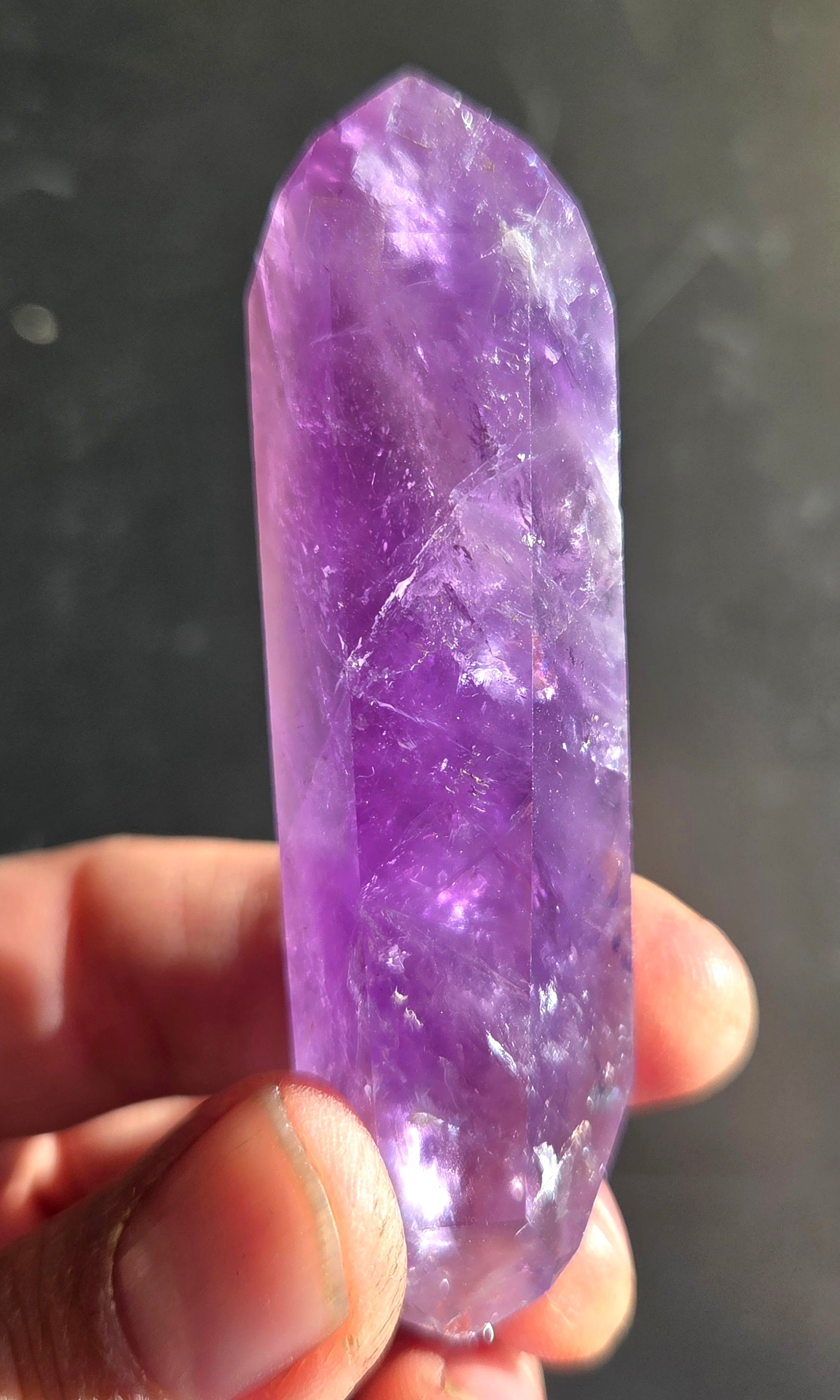 Amethyst- A-grade double terminated points - size A