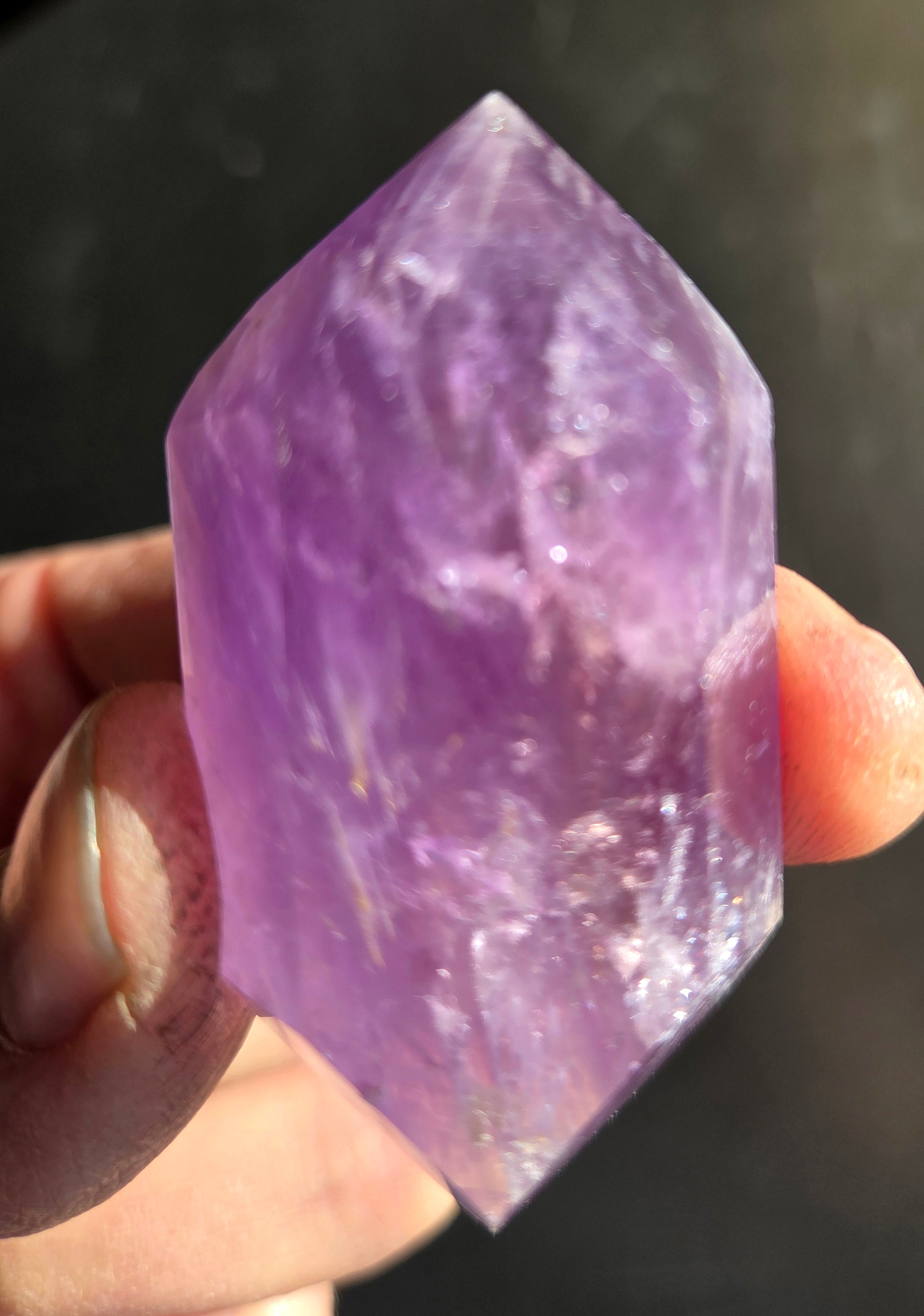 Amethyst- A-grade double terminated points - size A