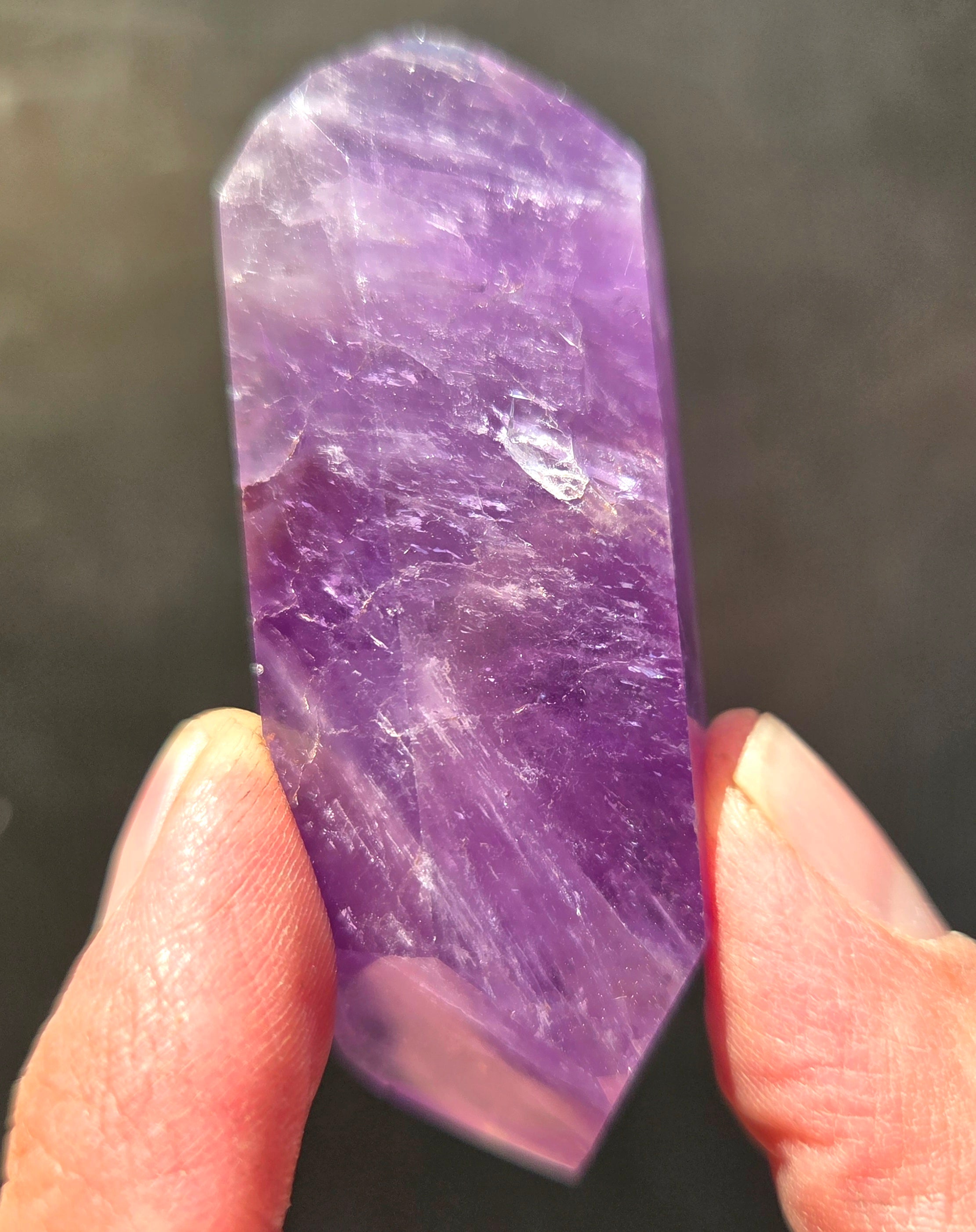 Amethyst- A-grade double terminated points - size A