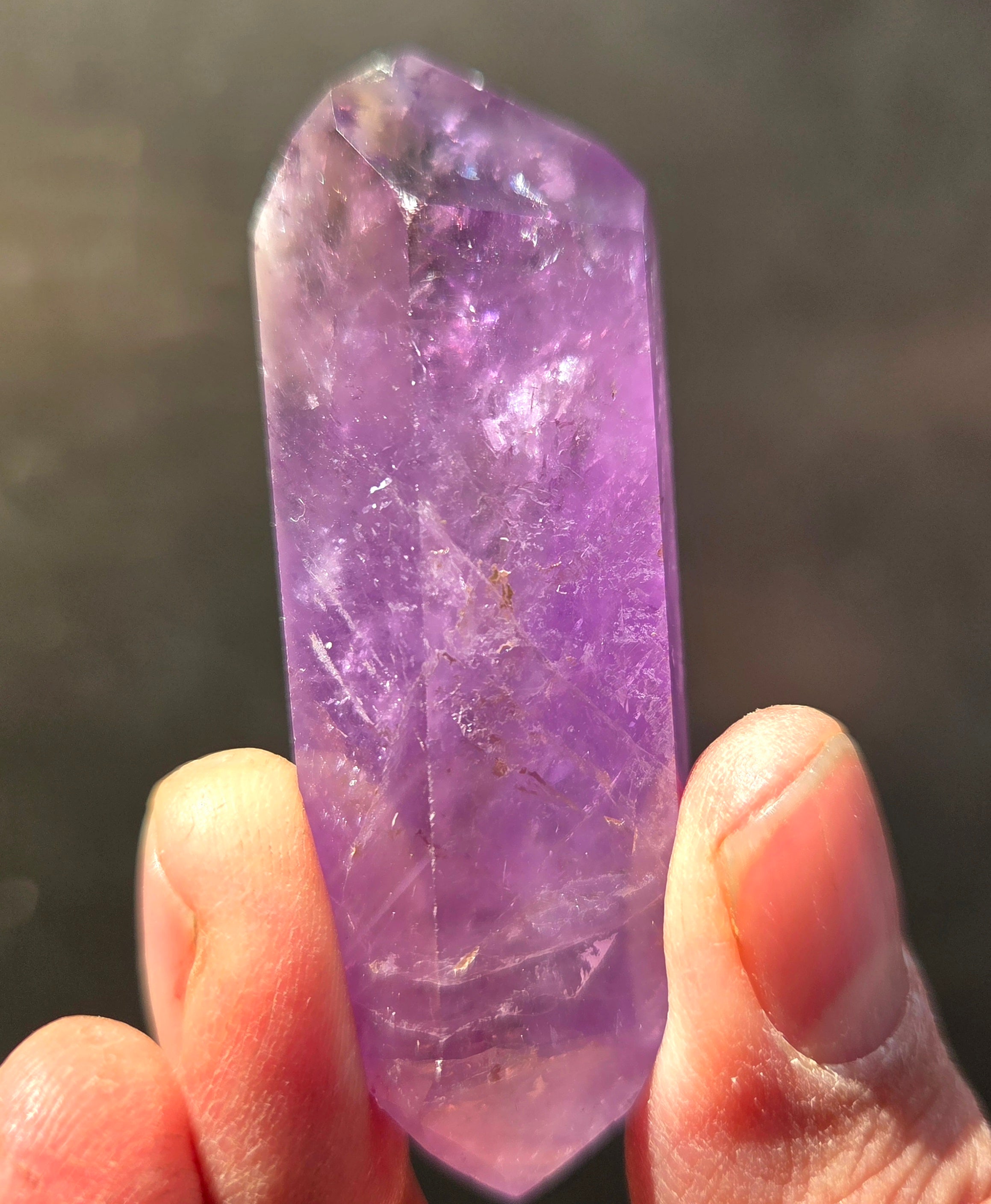 Amethyst- A-grade double terminated points - size A