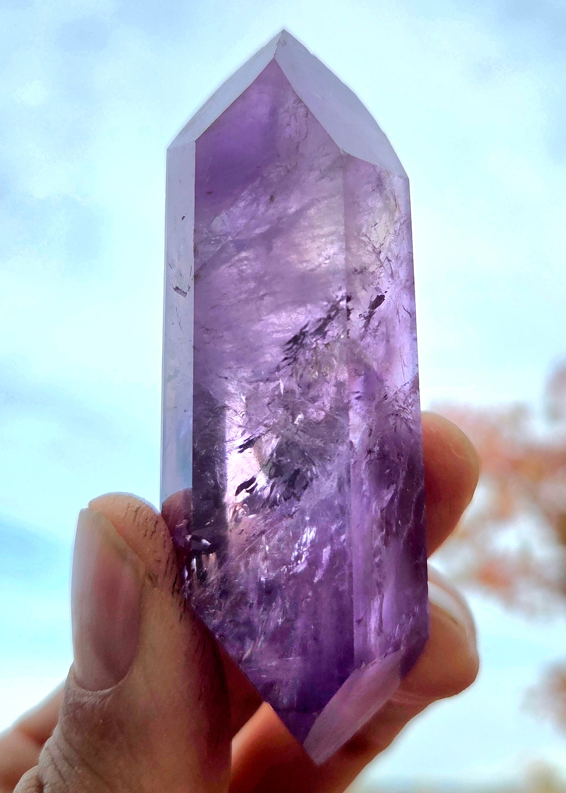 Amethyst- A-grade double terminated points - size B