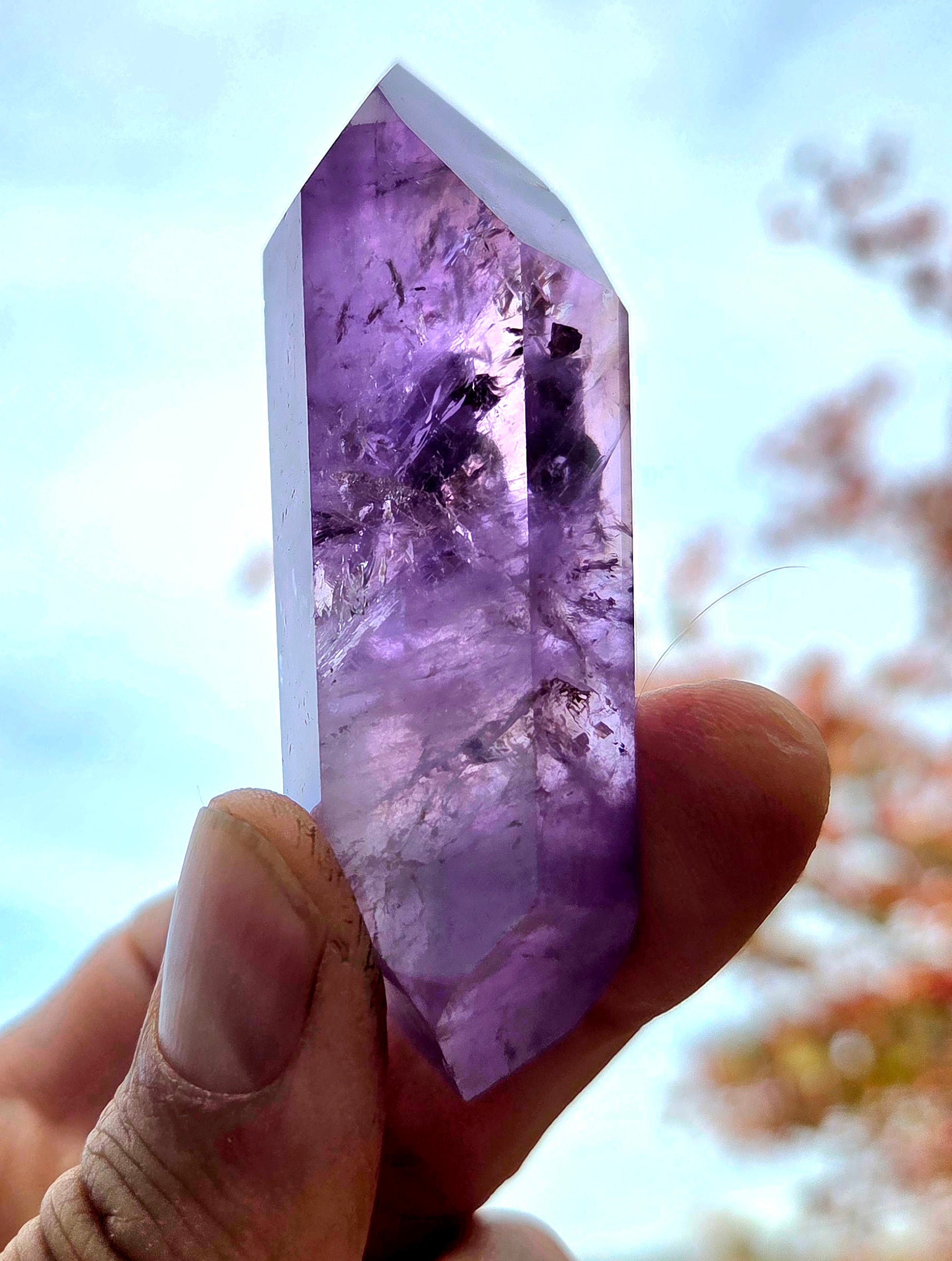 Amethyst- A-grade double terminated points - size B