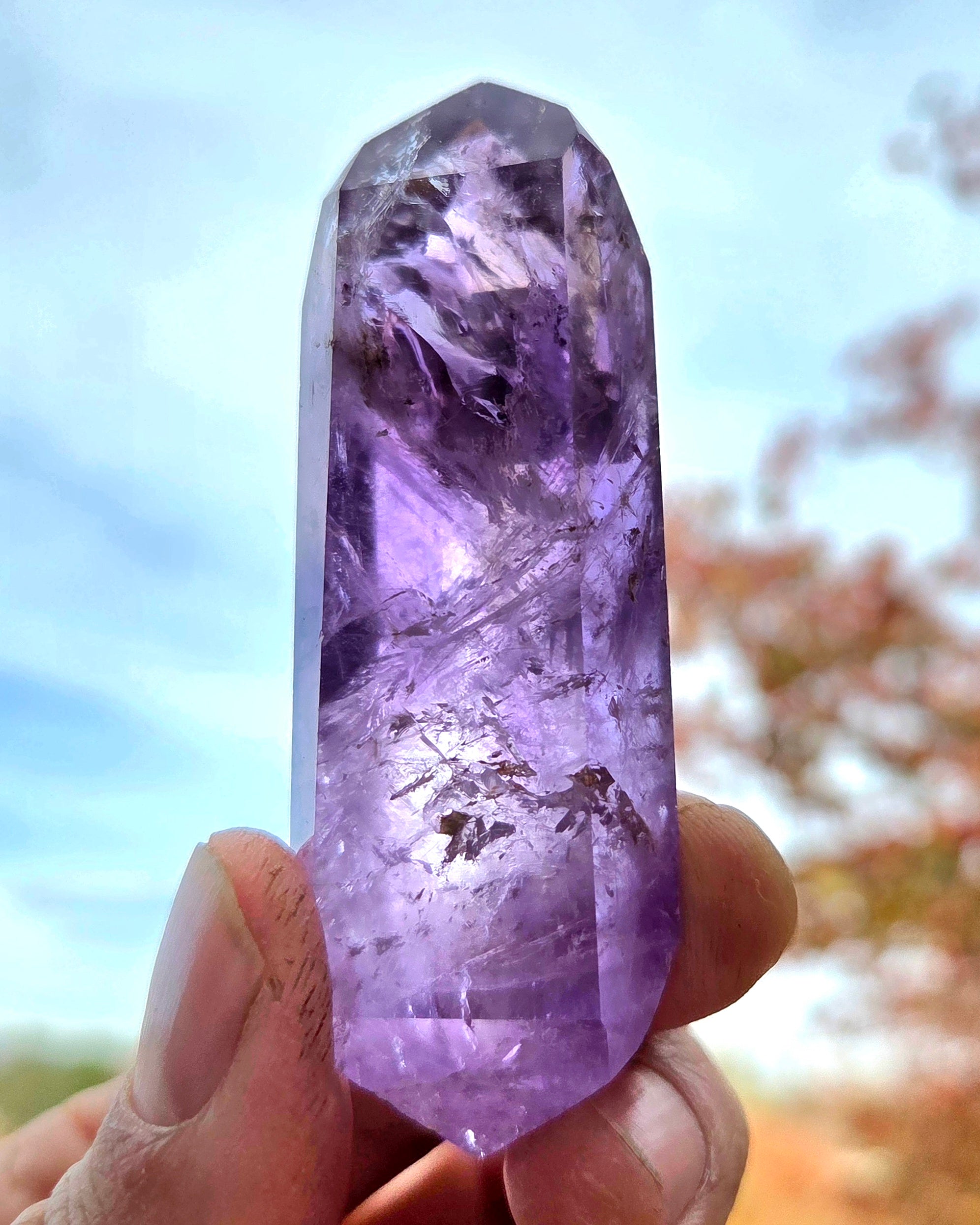 Amethyst- A-grade double terminated points - size B