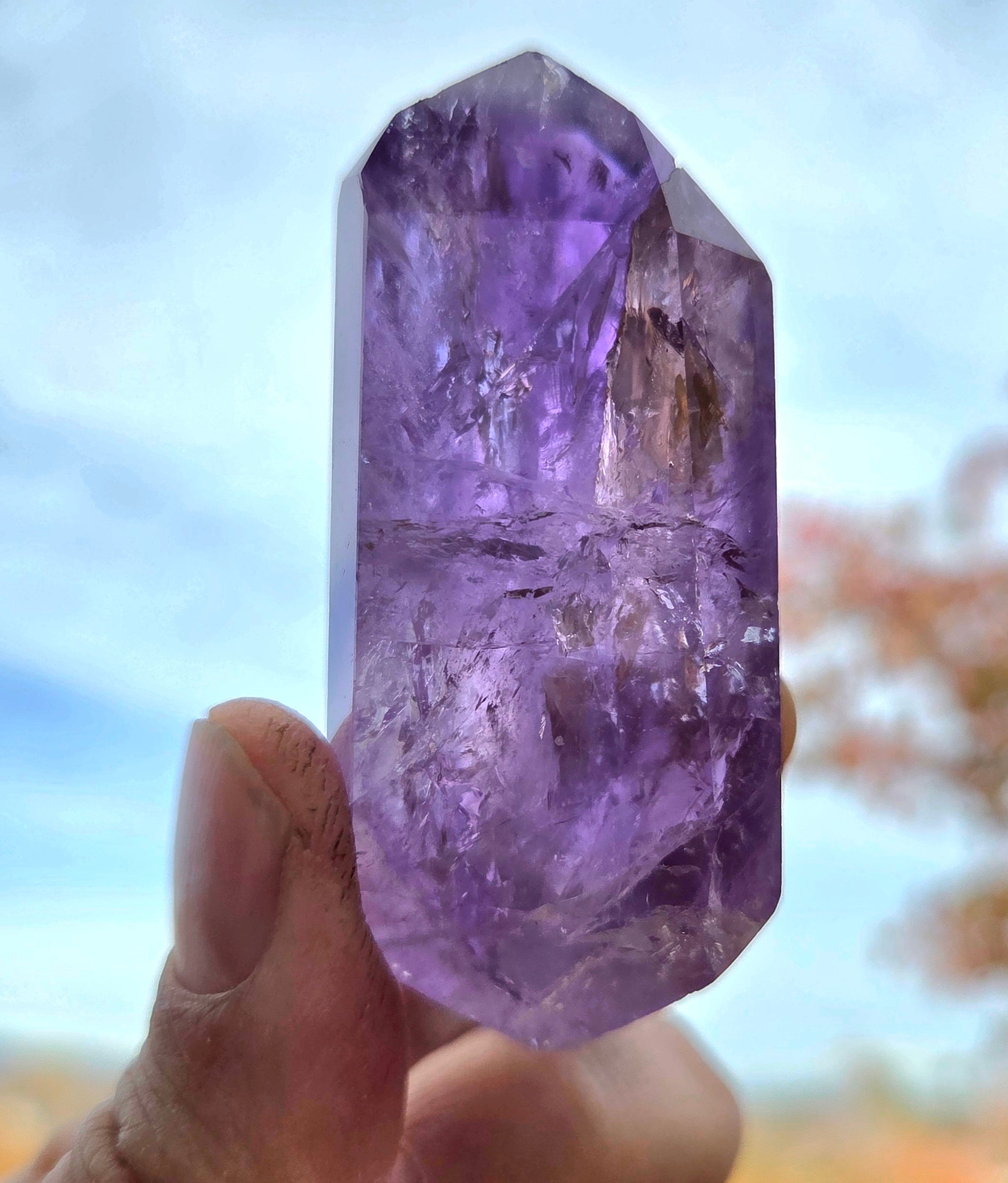Amethyst- A-grade double terminated points - size B