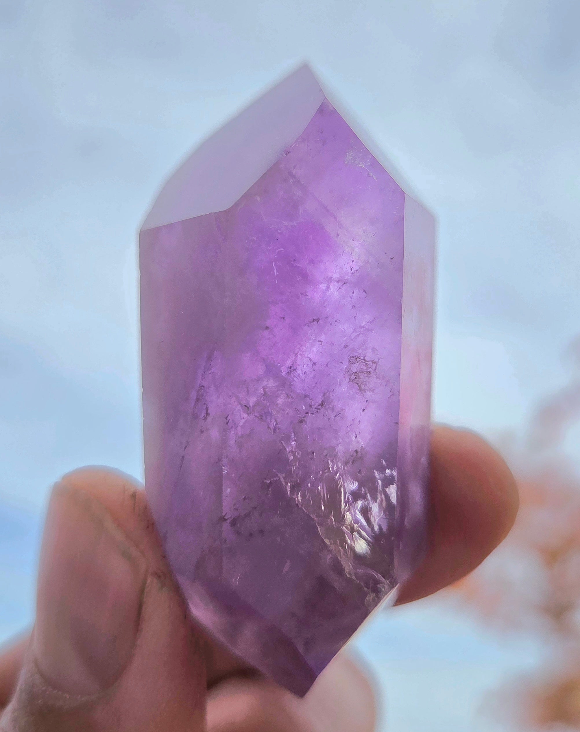 Amethyst- A-grade double terminated points - size B