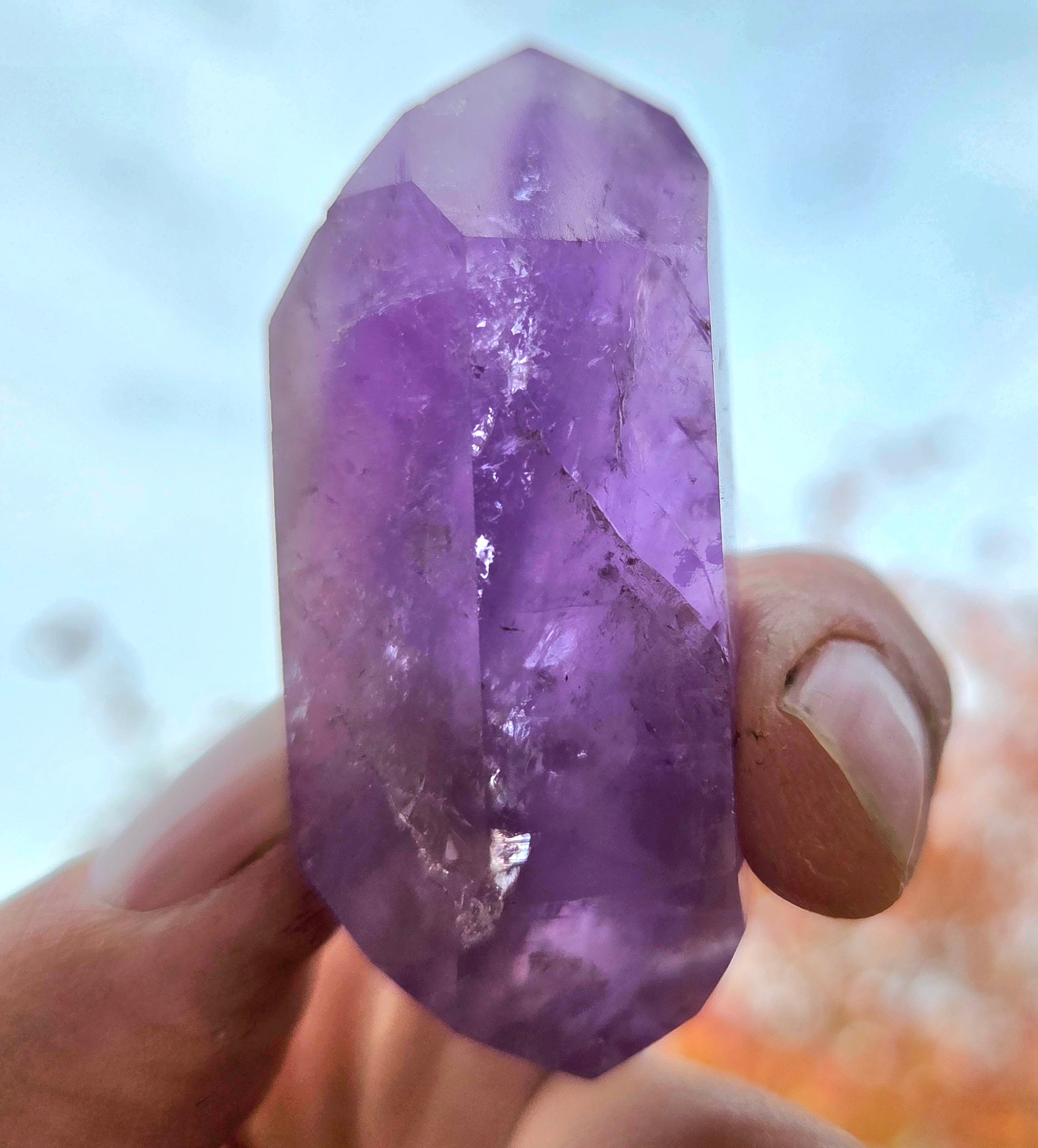 Amethyst- A-grade double terminated points - size B