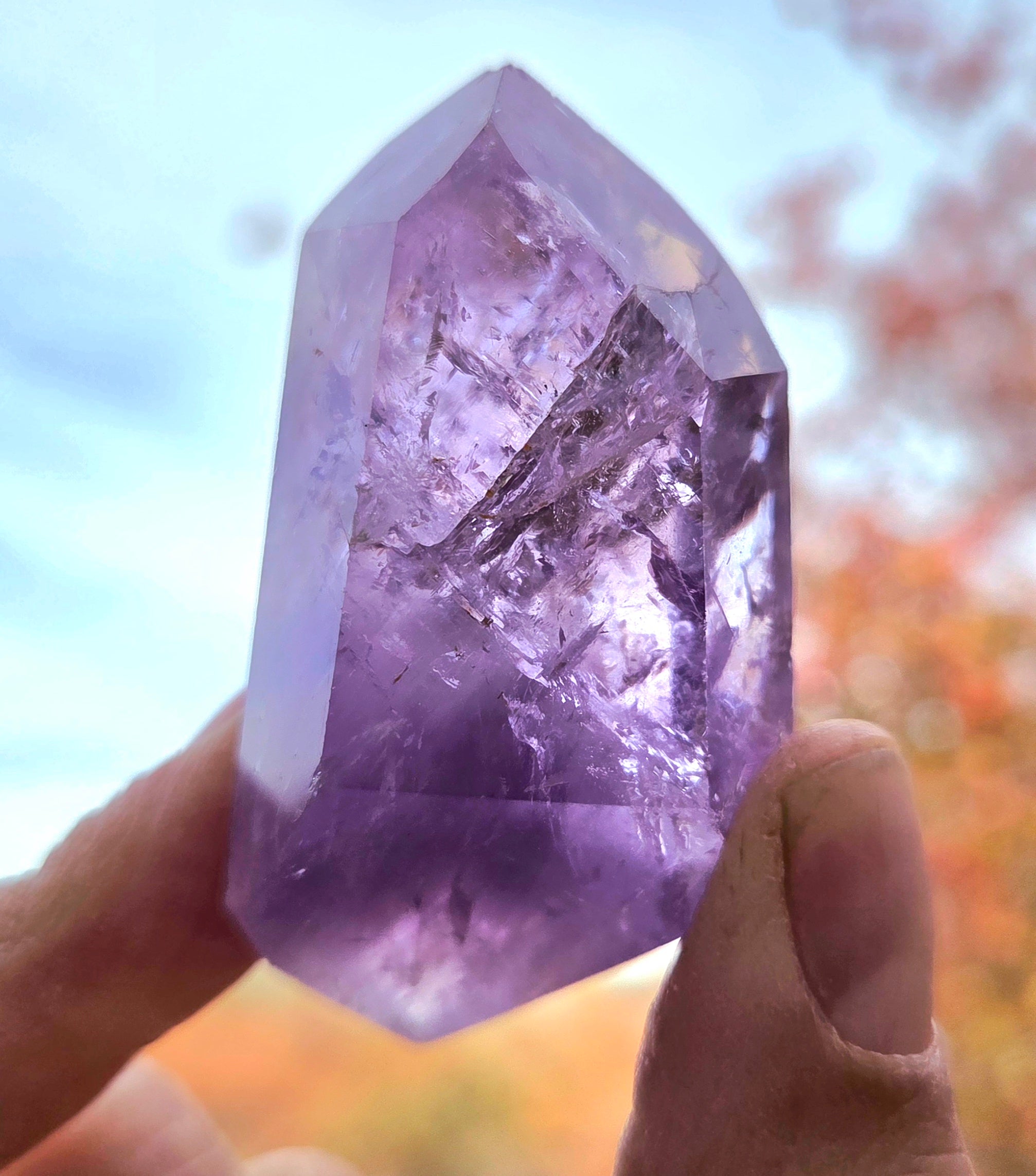 Amethyst- A-grade double terminated points - size B