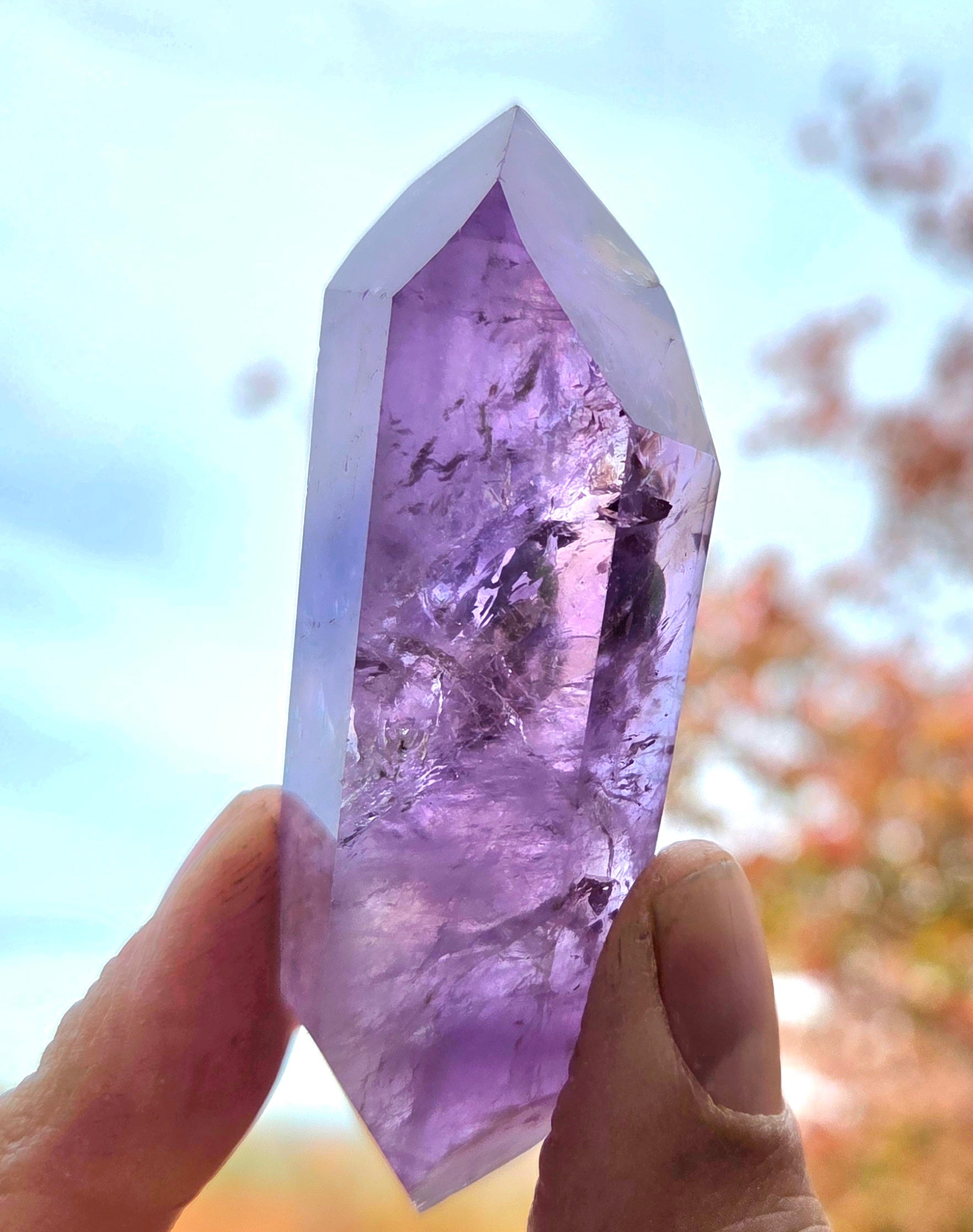 Amethyst- A-grade double terminated points - size B