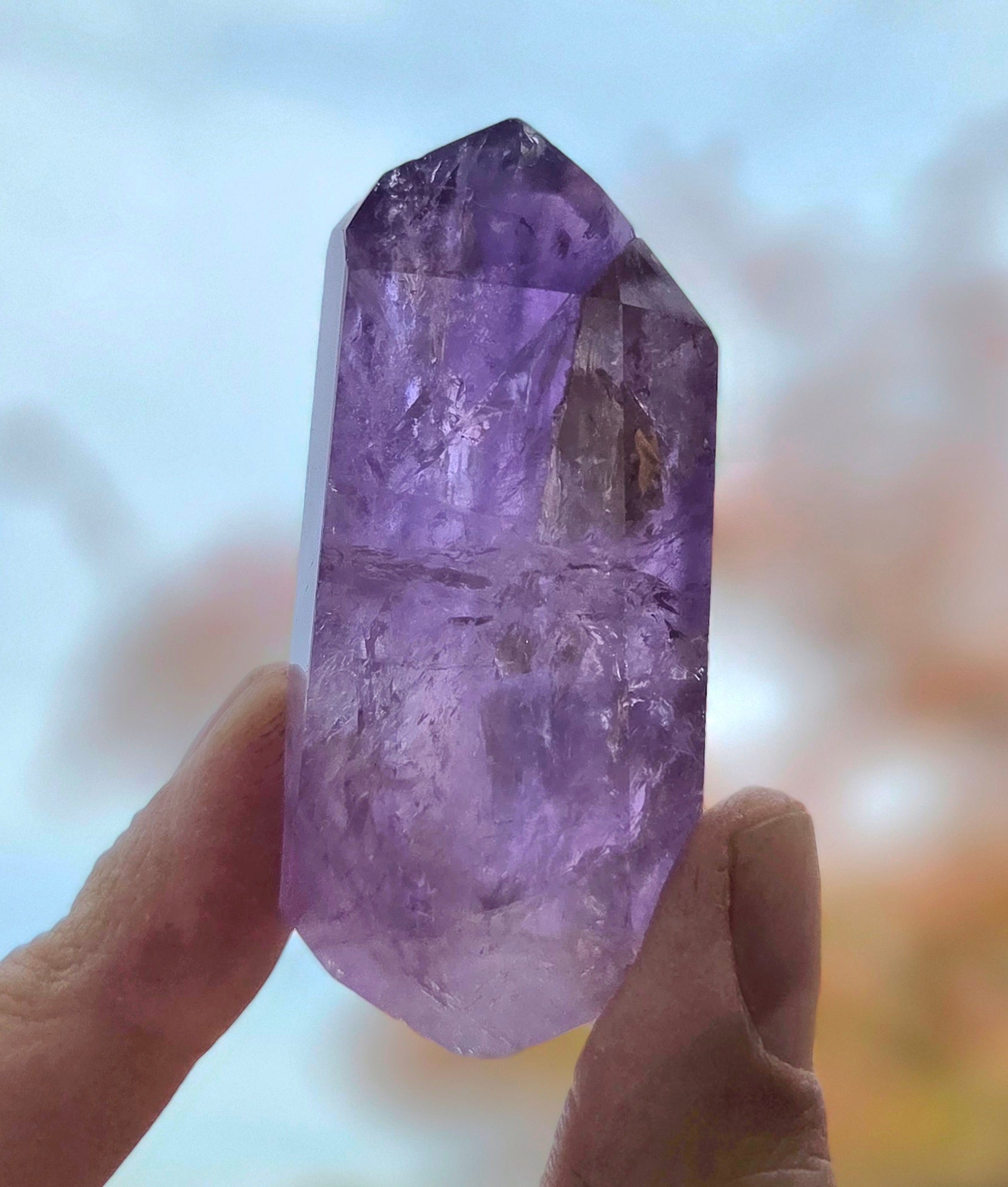 Amethyst- A-grade double terminated points - size B