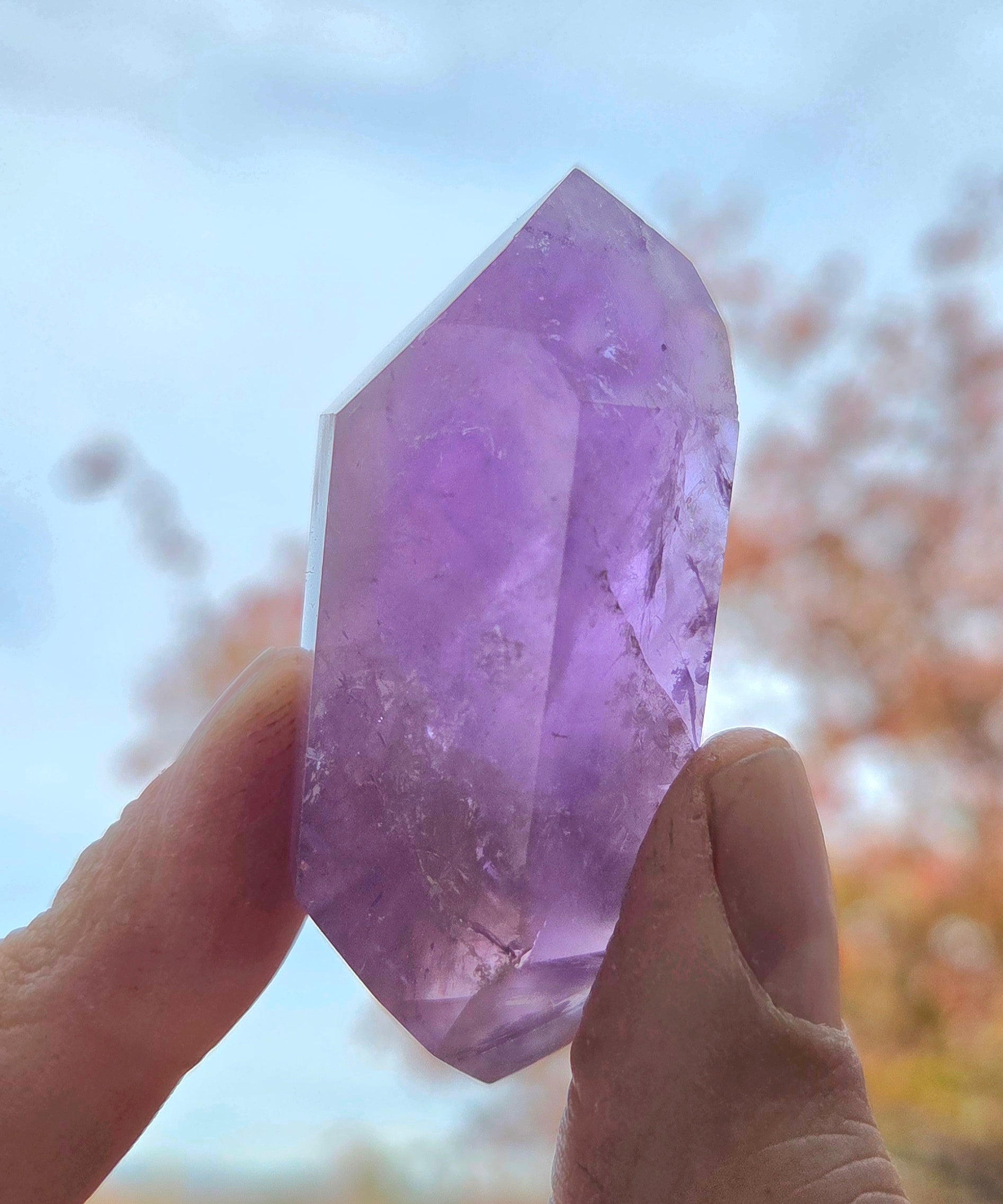Amethyst- A-grade double terminated points - size B
