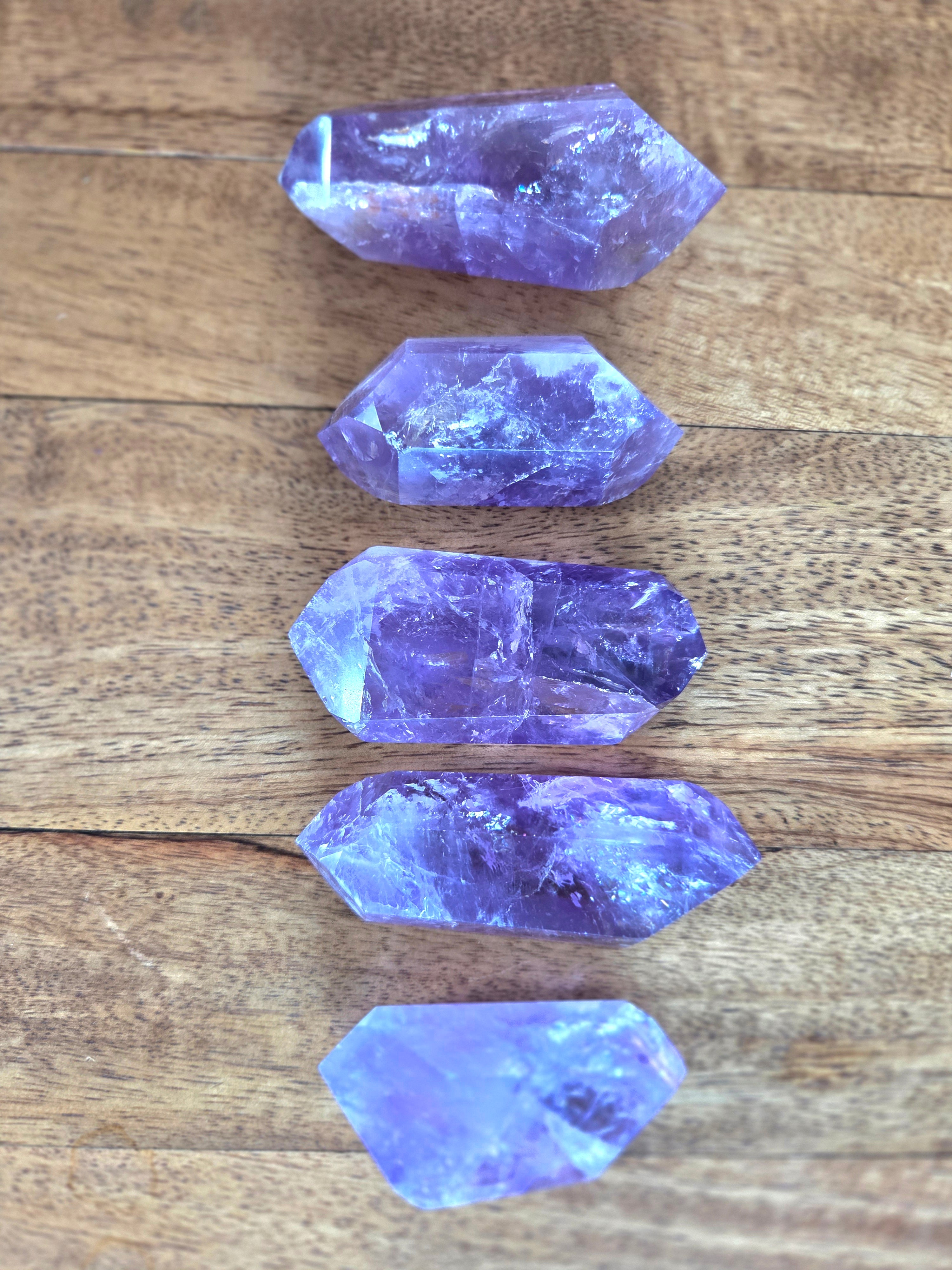 Amethyst- A-grade double terminated points - size B