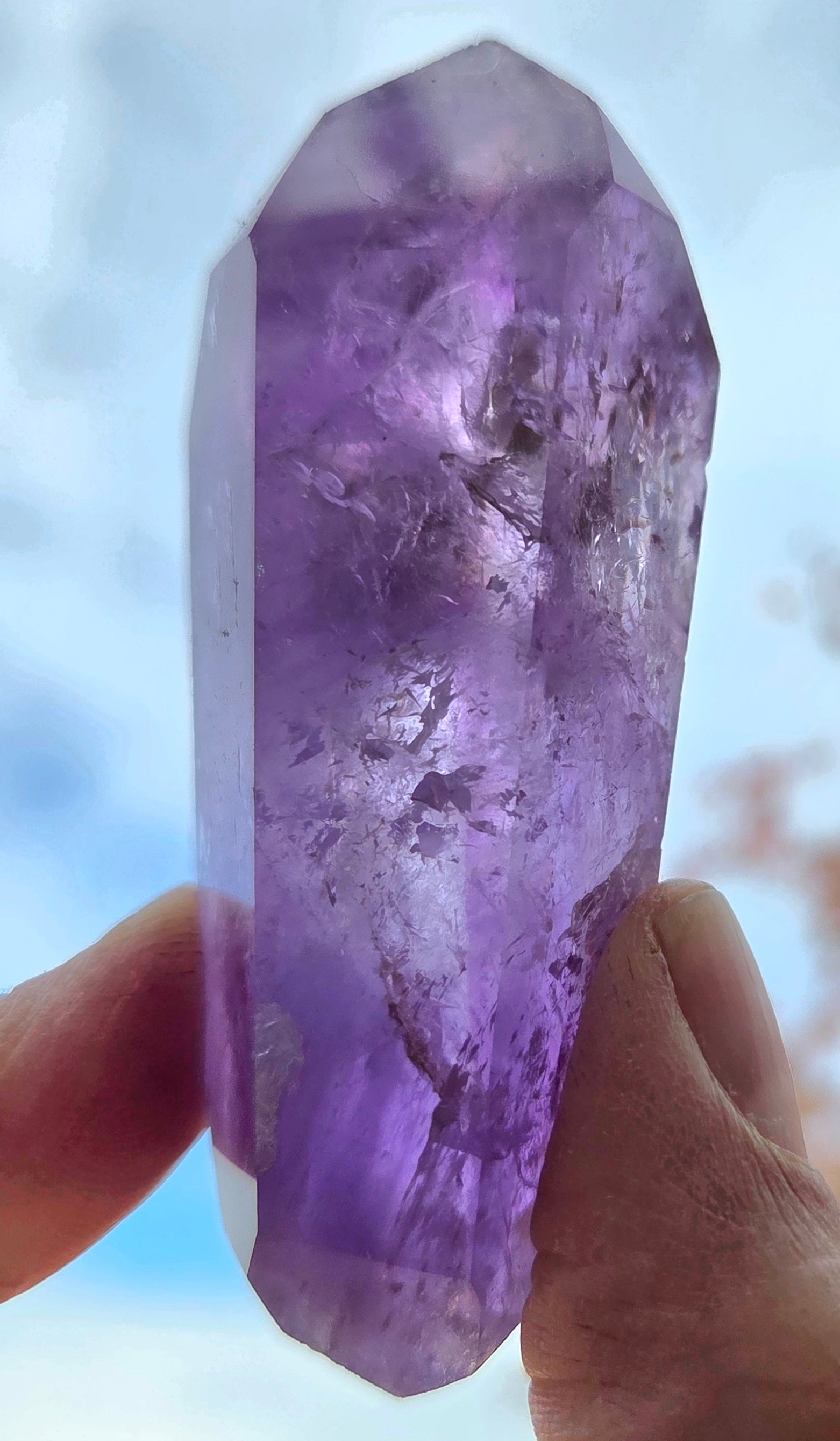 Amethyst- A-grade double terminated points - size C