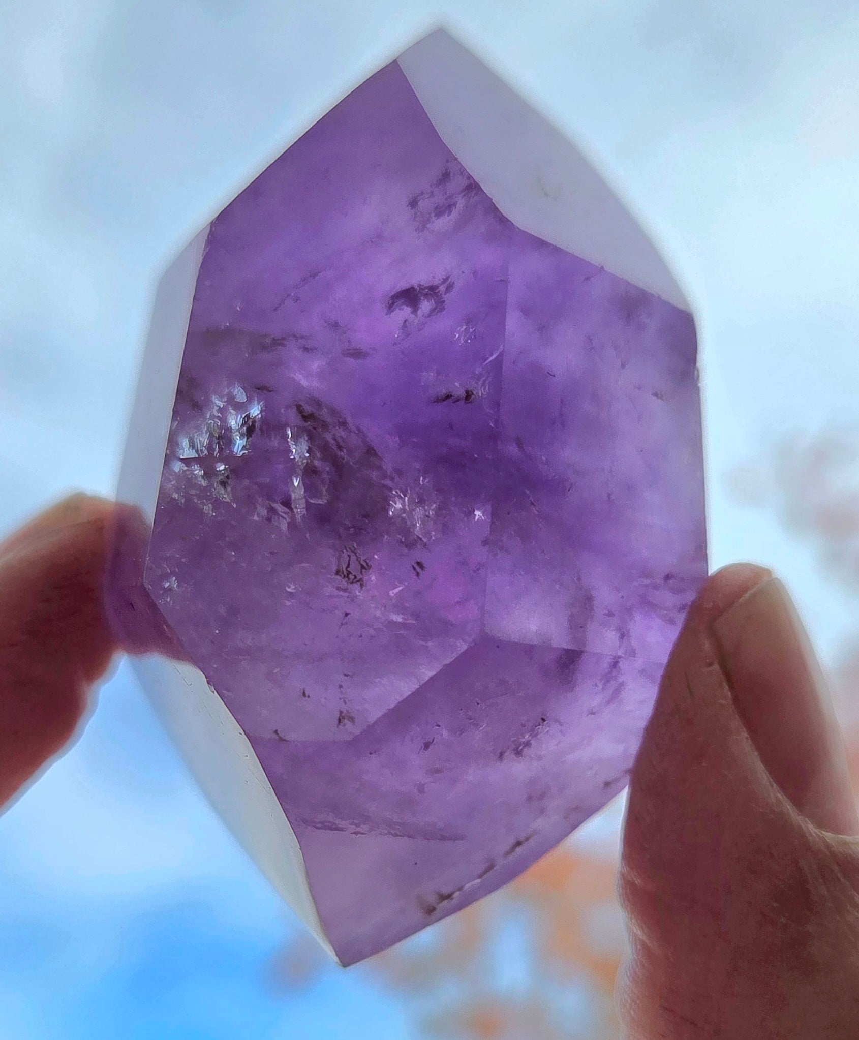 Amethyst- A-grade double terminated points - size C