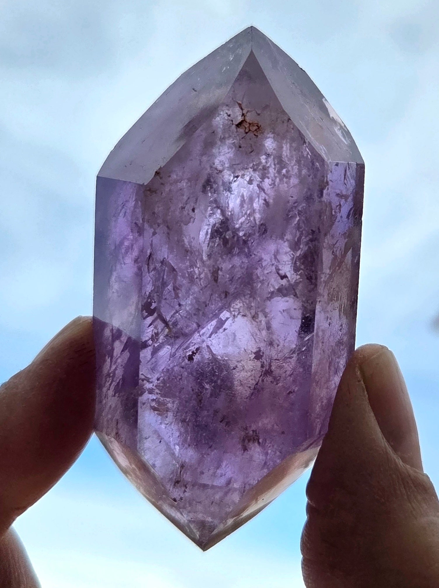 Amethyst- A-grade double terminated points - size C