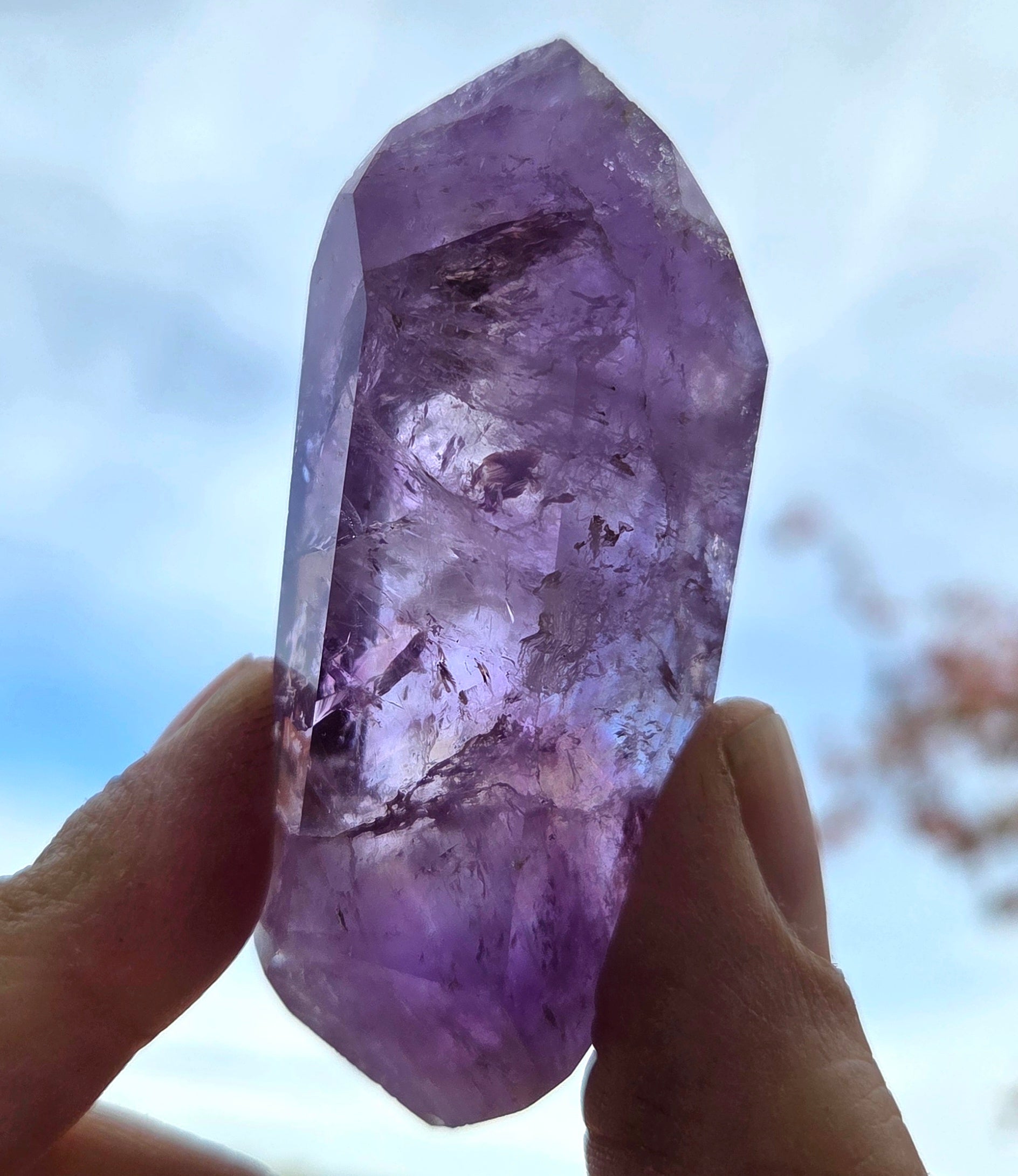 Amethyst- A-grade double terminated points - size C