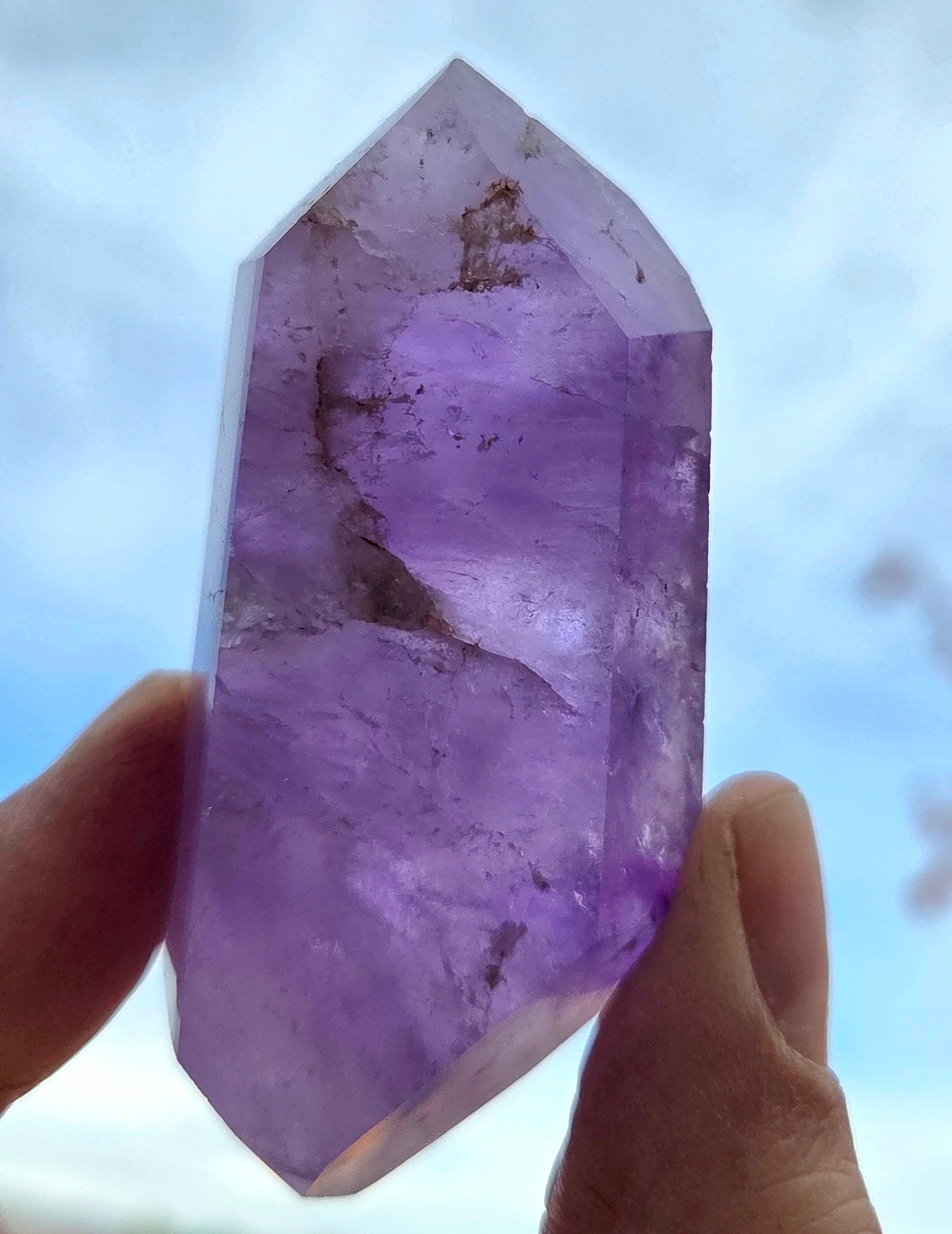 Amethyst- A-grade double terminated points - size C