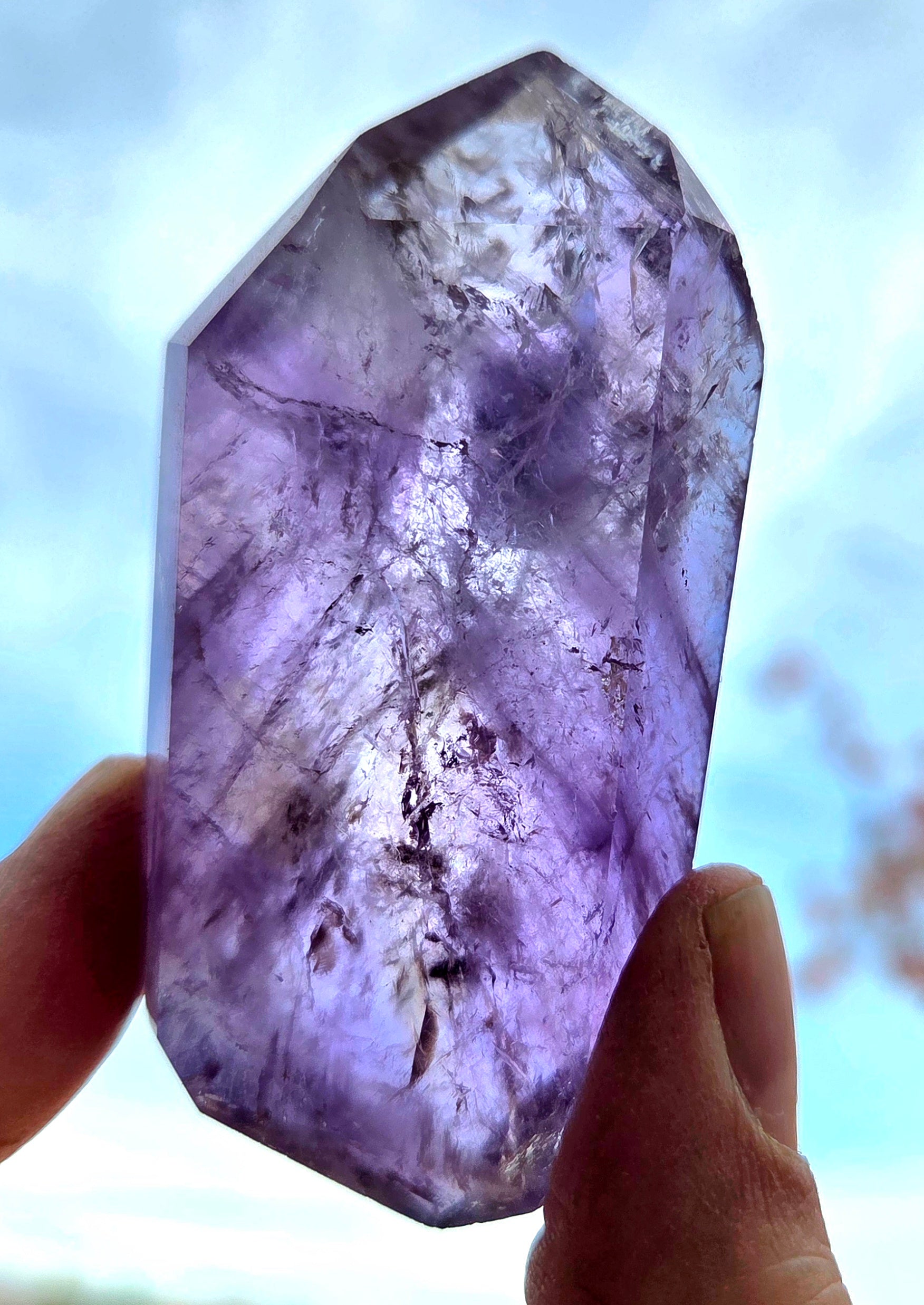 Amethyst- A-grade double terminated points - size C