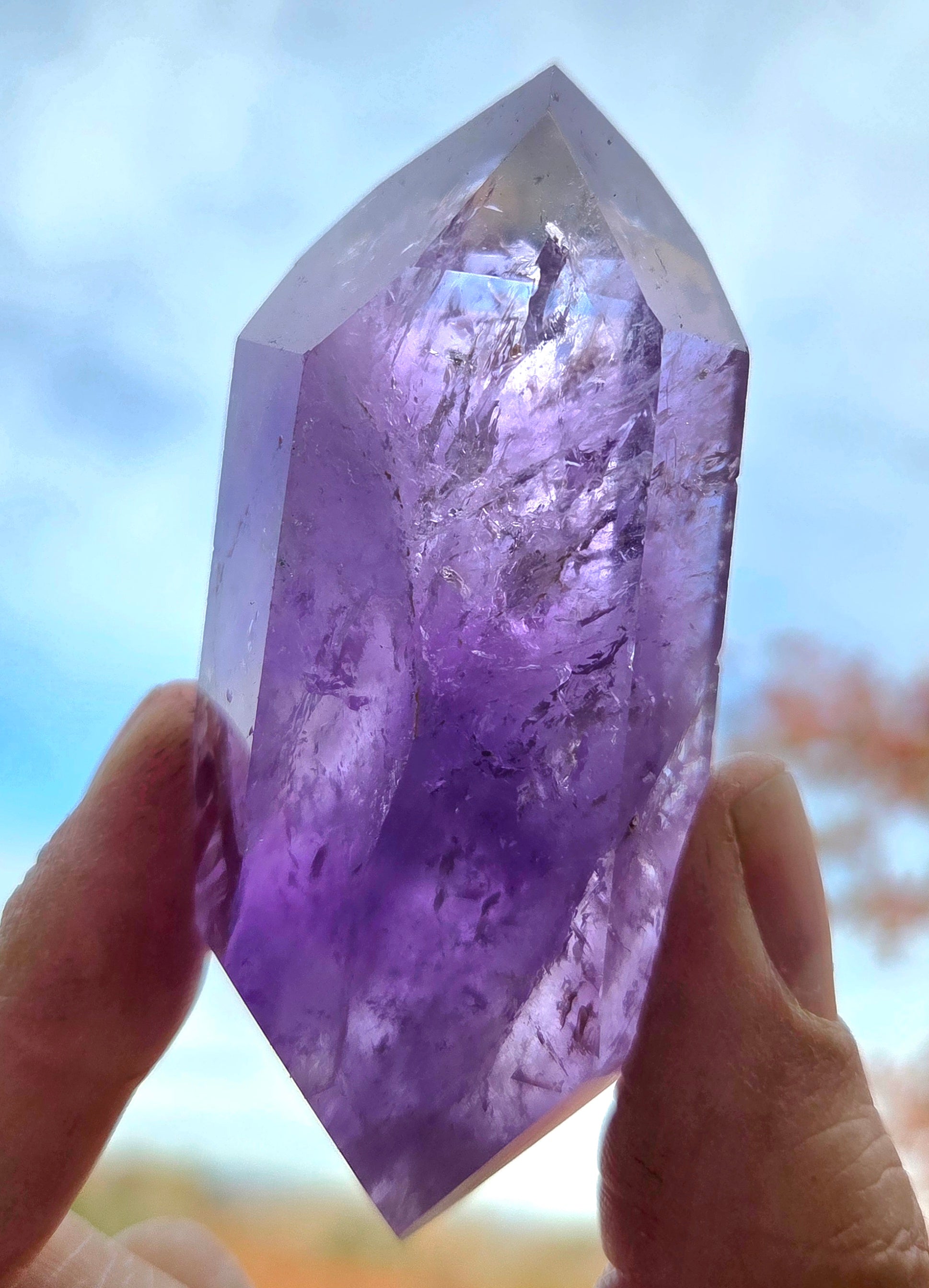 Amethyst- A-grade double terminated points - size C