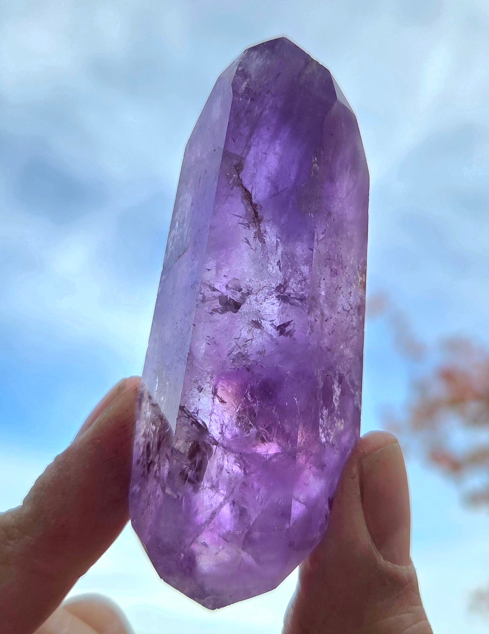 Amethyst- A-grade double terminated points - size C