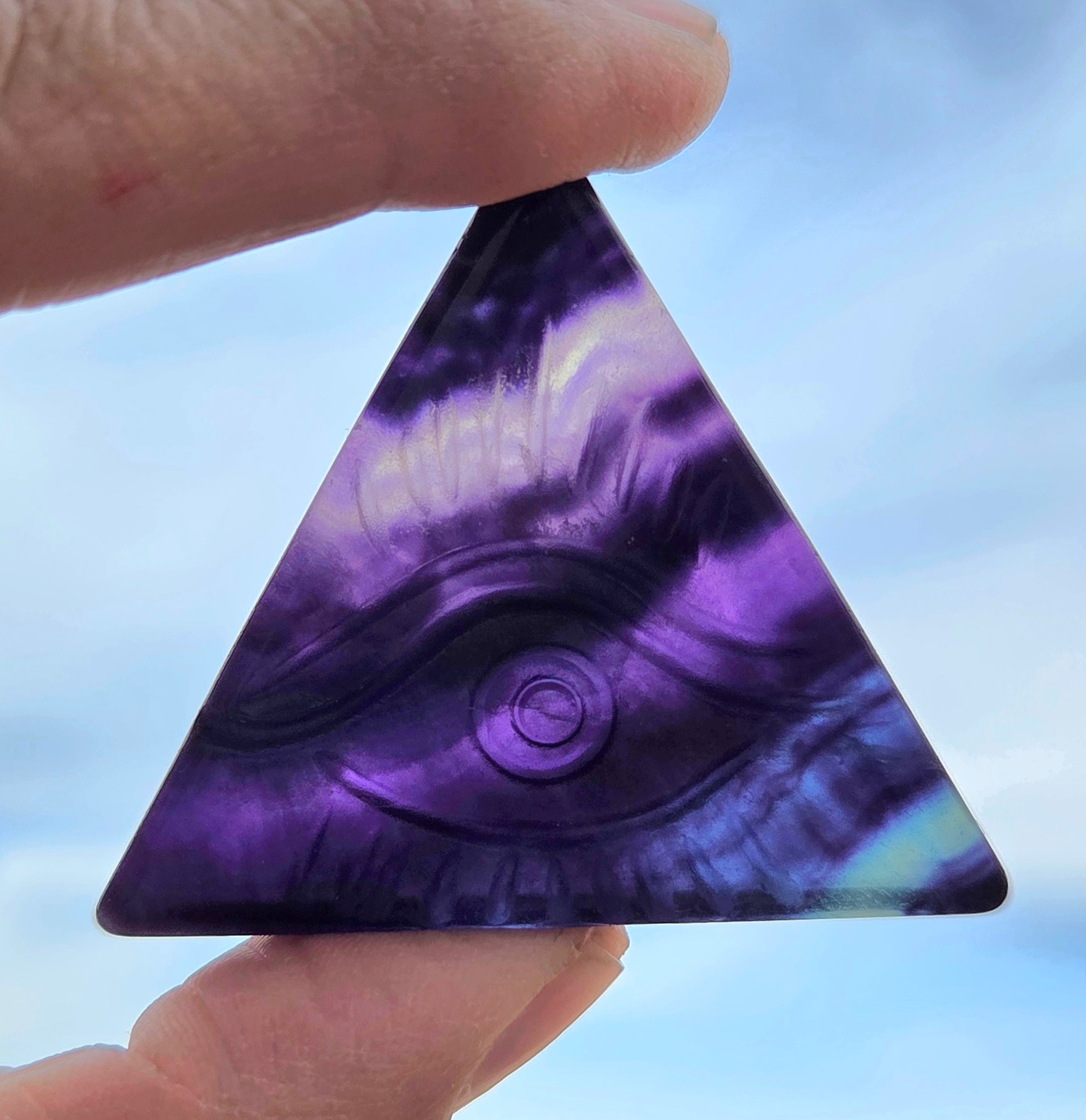 Flourite and Rose Quartz Protective Eye Triangles
