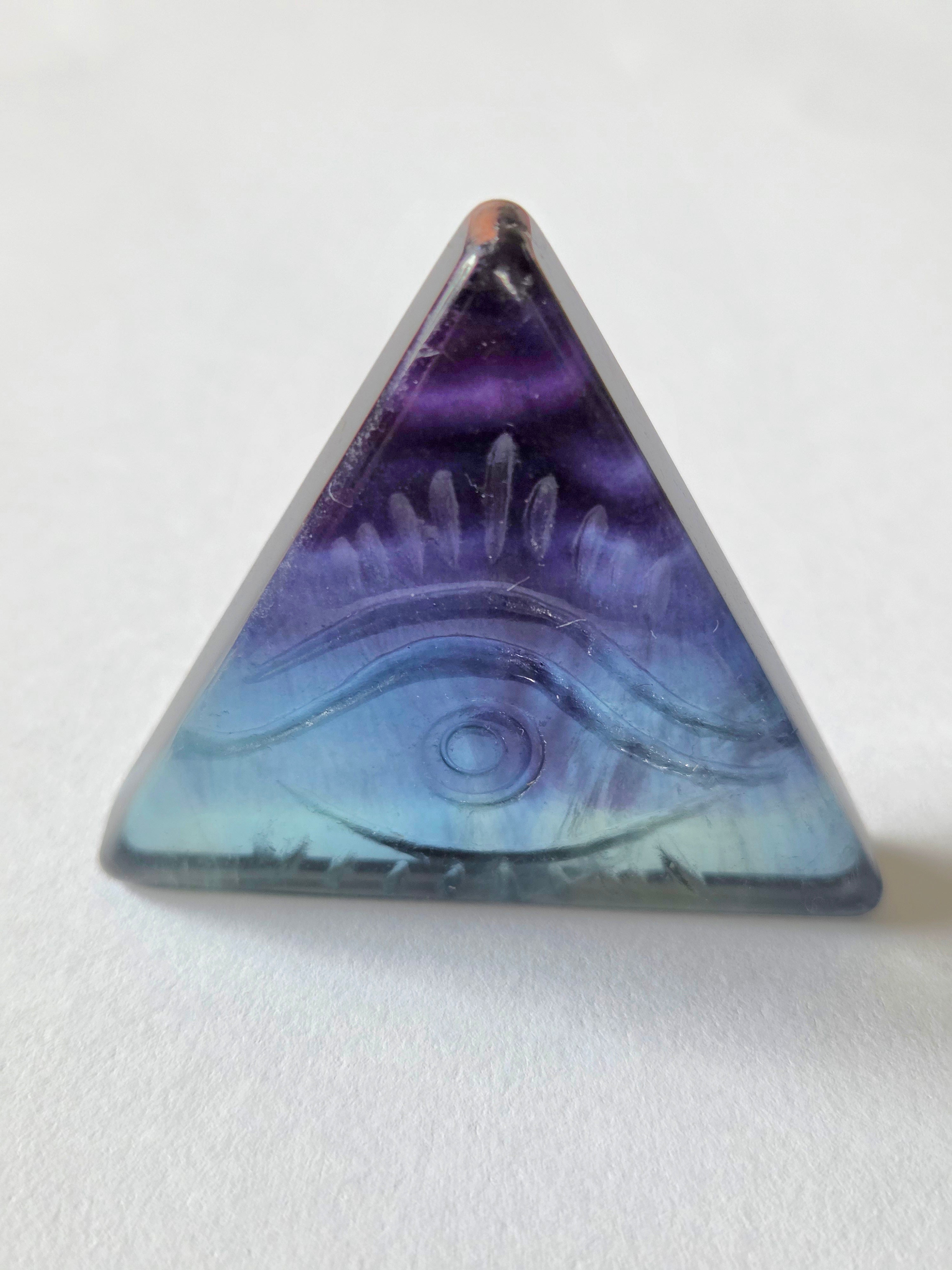 Flourite and Rose Quartz Protective Eye Triangles