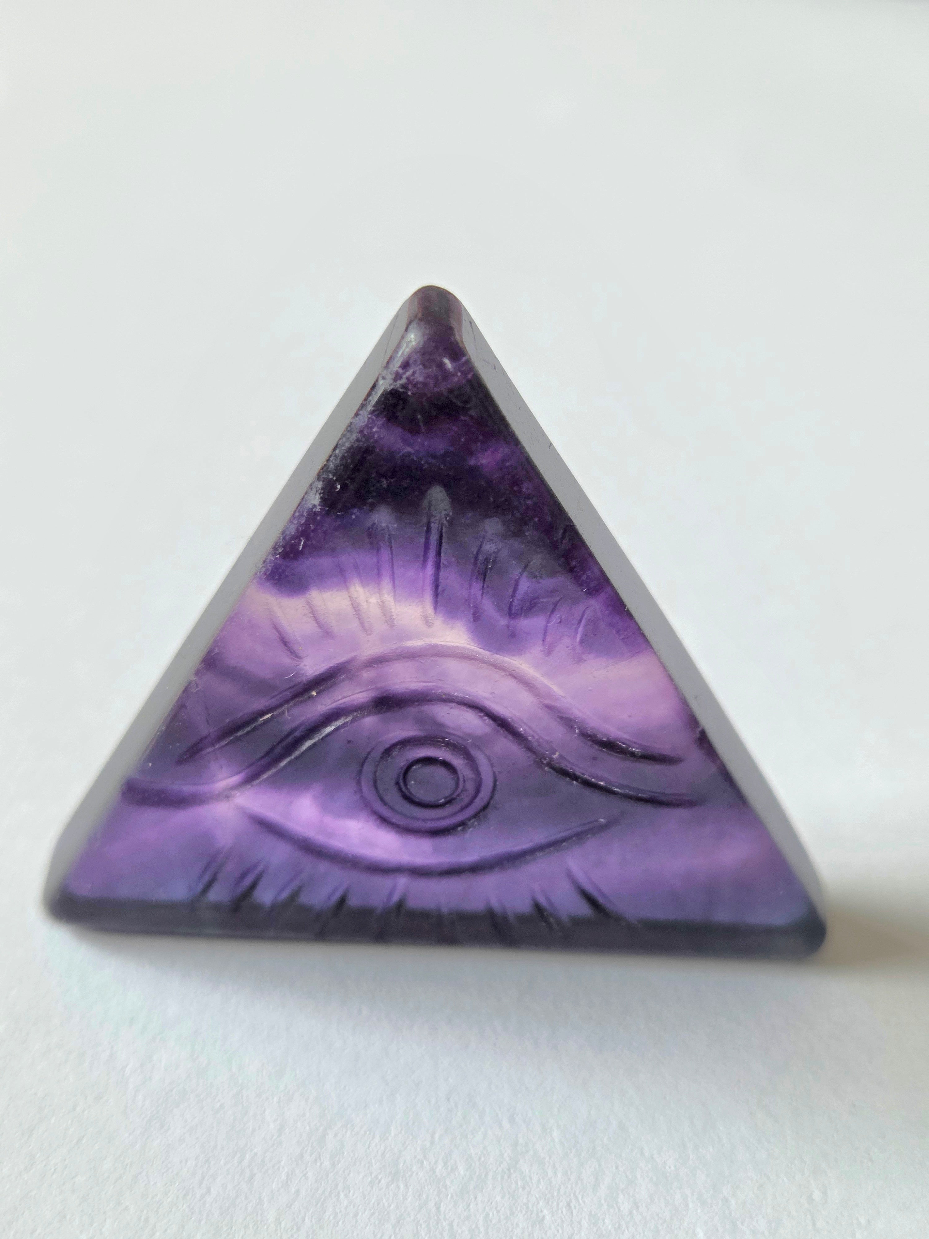 Flourite and Rose Quartz Protective Eye Triangles