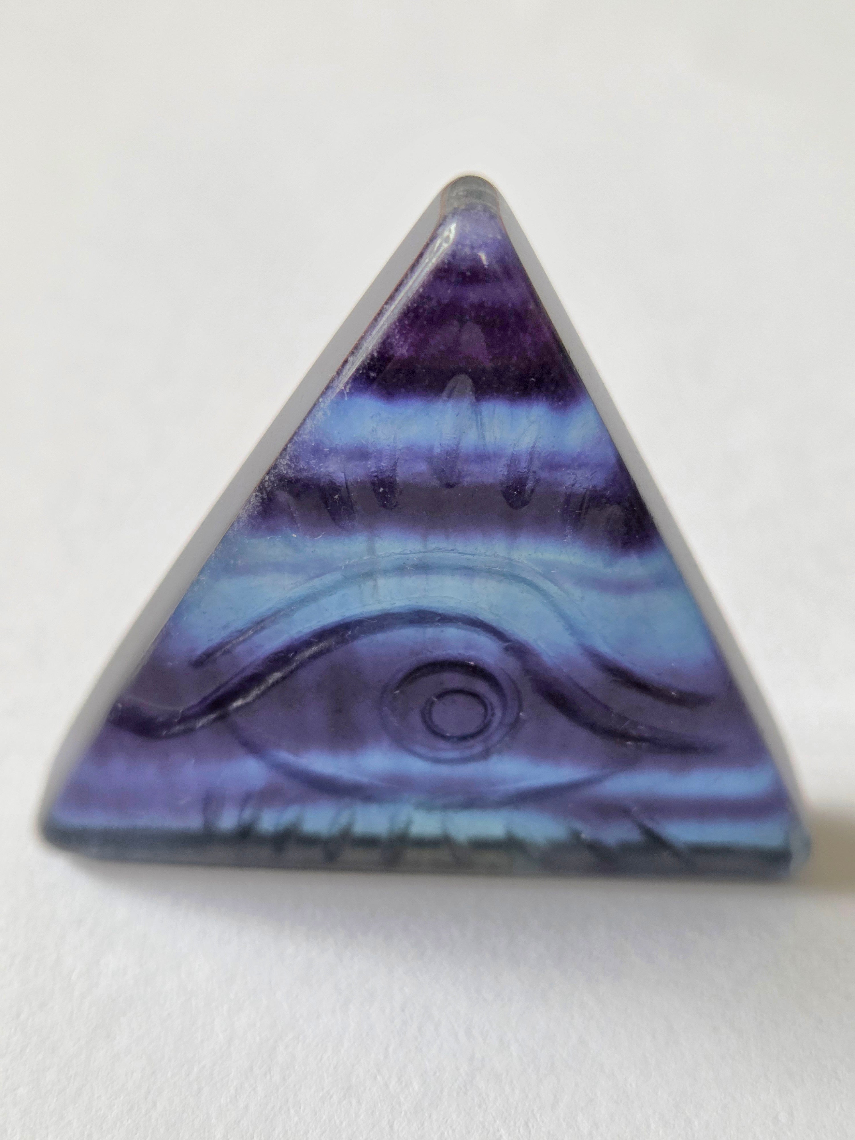 Flourite and Rose Quartz Protective Eye Triangles